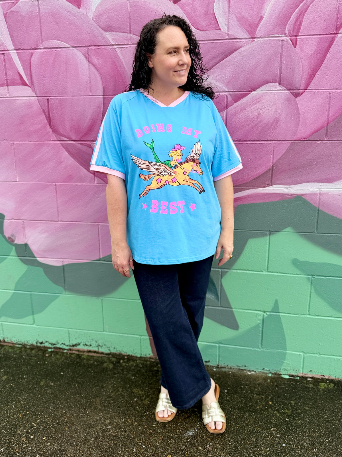 Doing My Best Tee - Blue