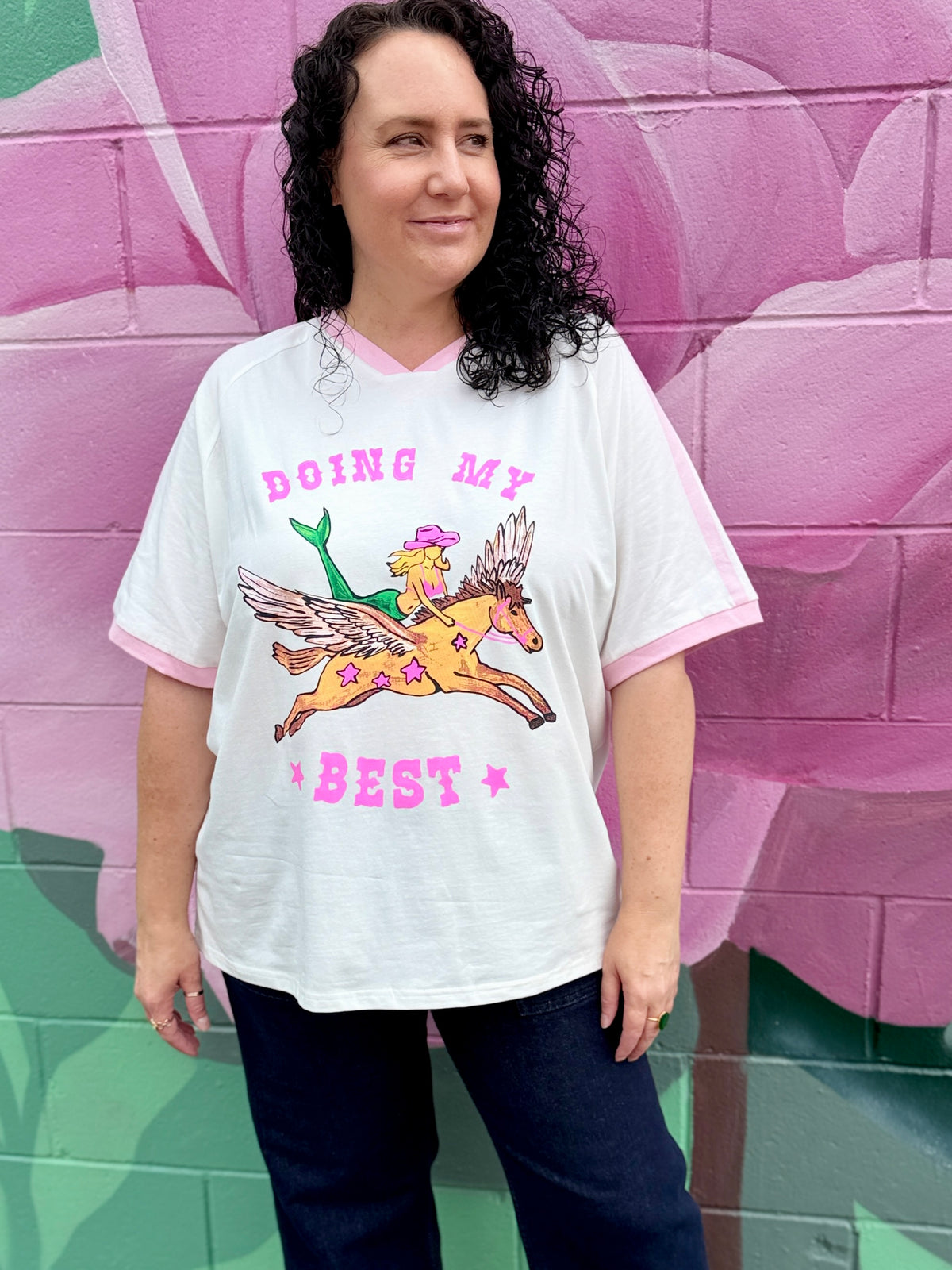 Doing My Best Tee - White