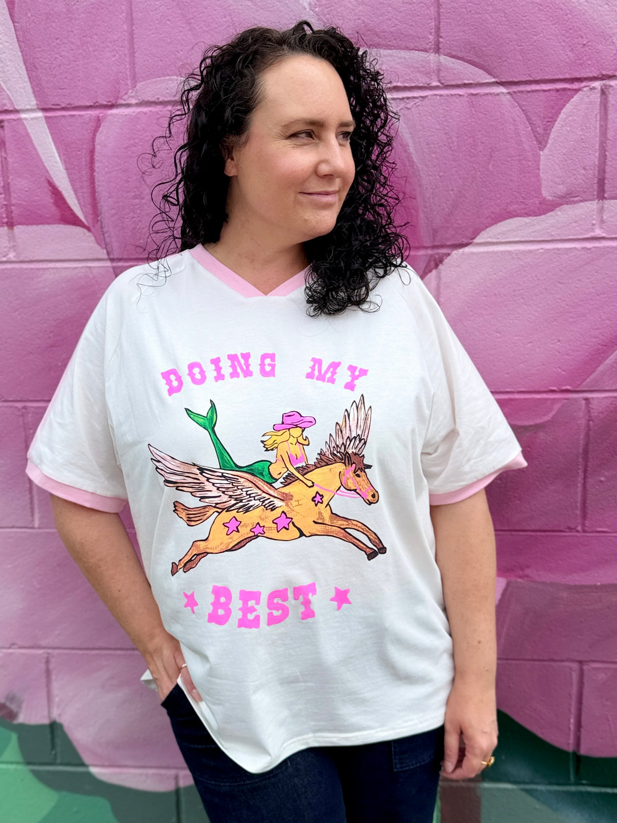 Doing My Best Tee - White