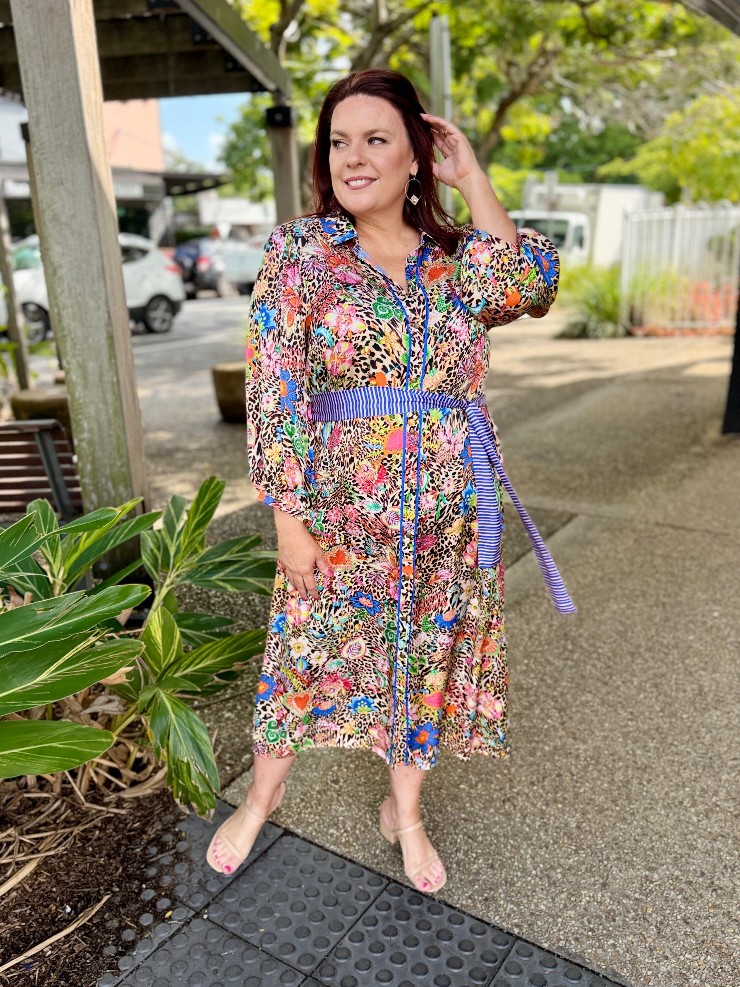 Eden Midi Dress – Leopard