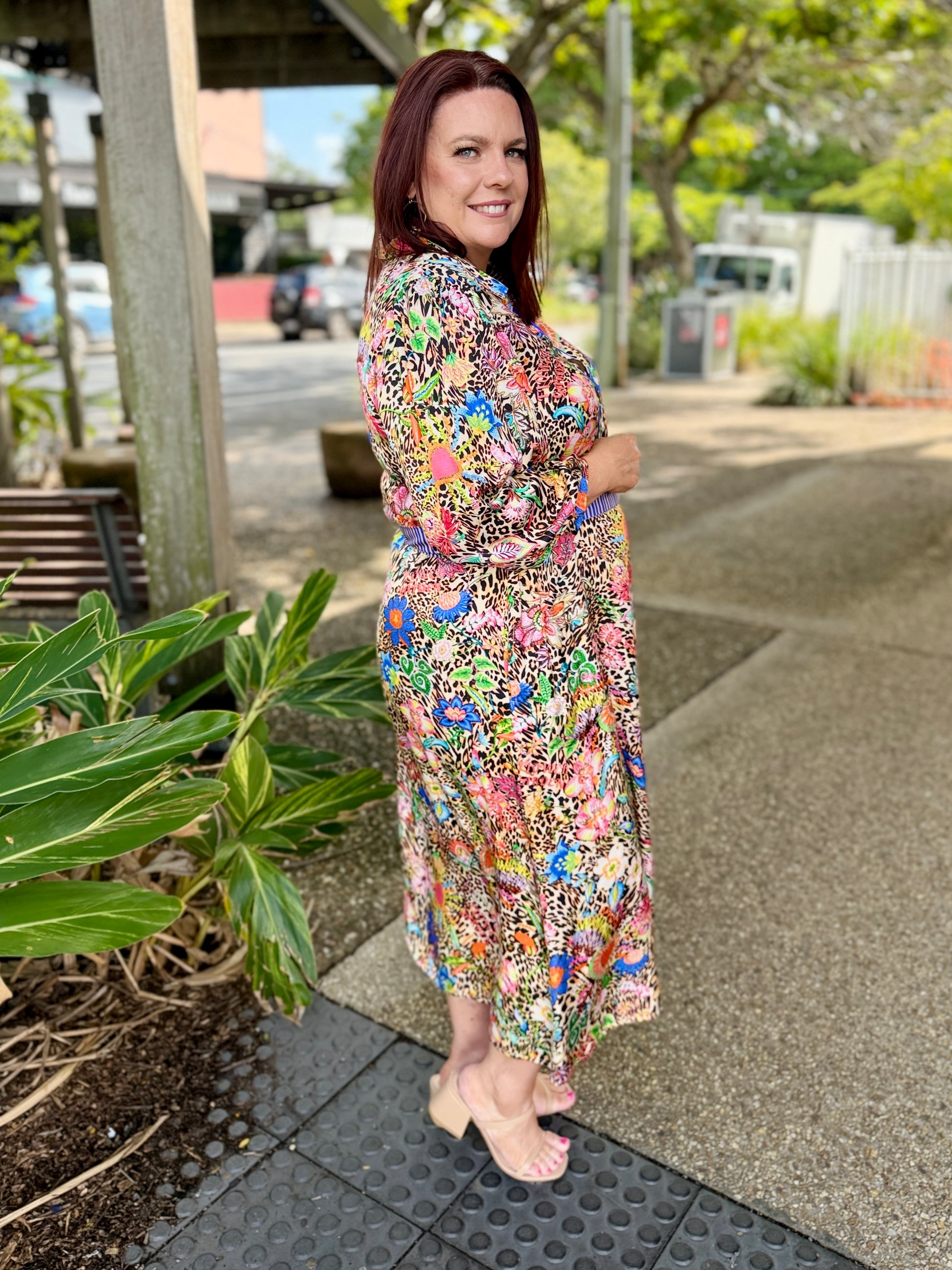 Eden Midi Dress – Leopard