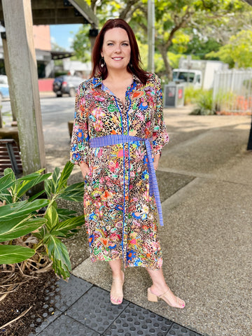 Eden Midi Dress – Leopard