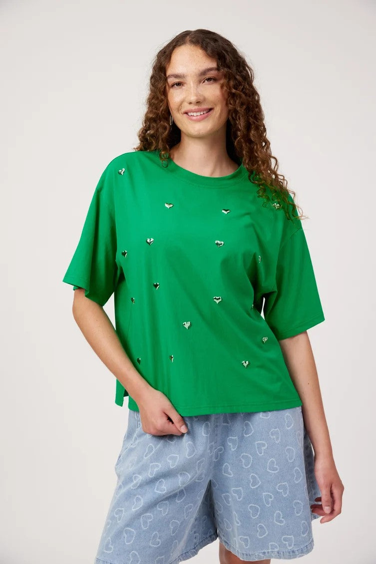 Elba Heart Tee - Green