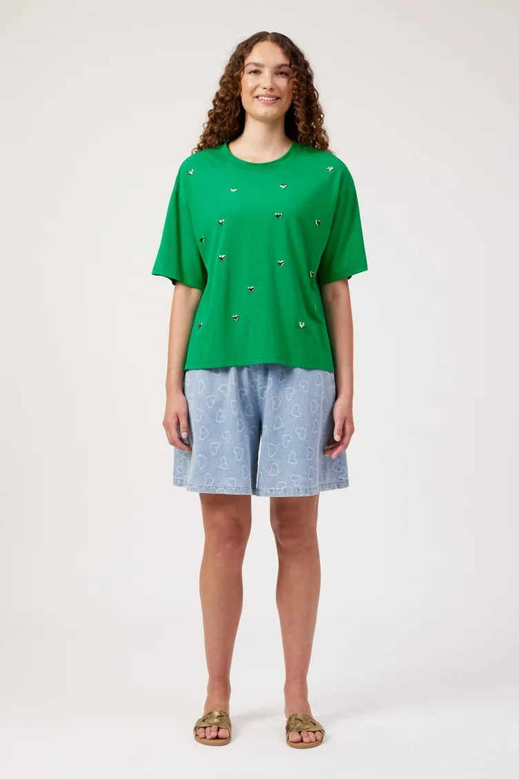 Elba Heart Tee - Green