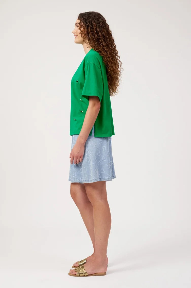 Elba Heart Tee - Green