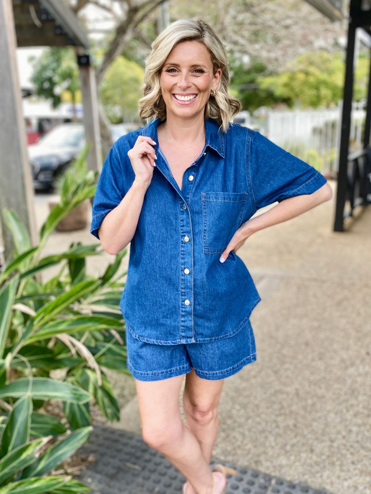 Emma Denim Short – Blue