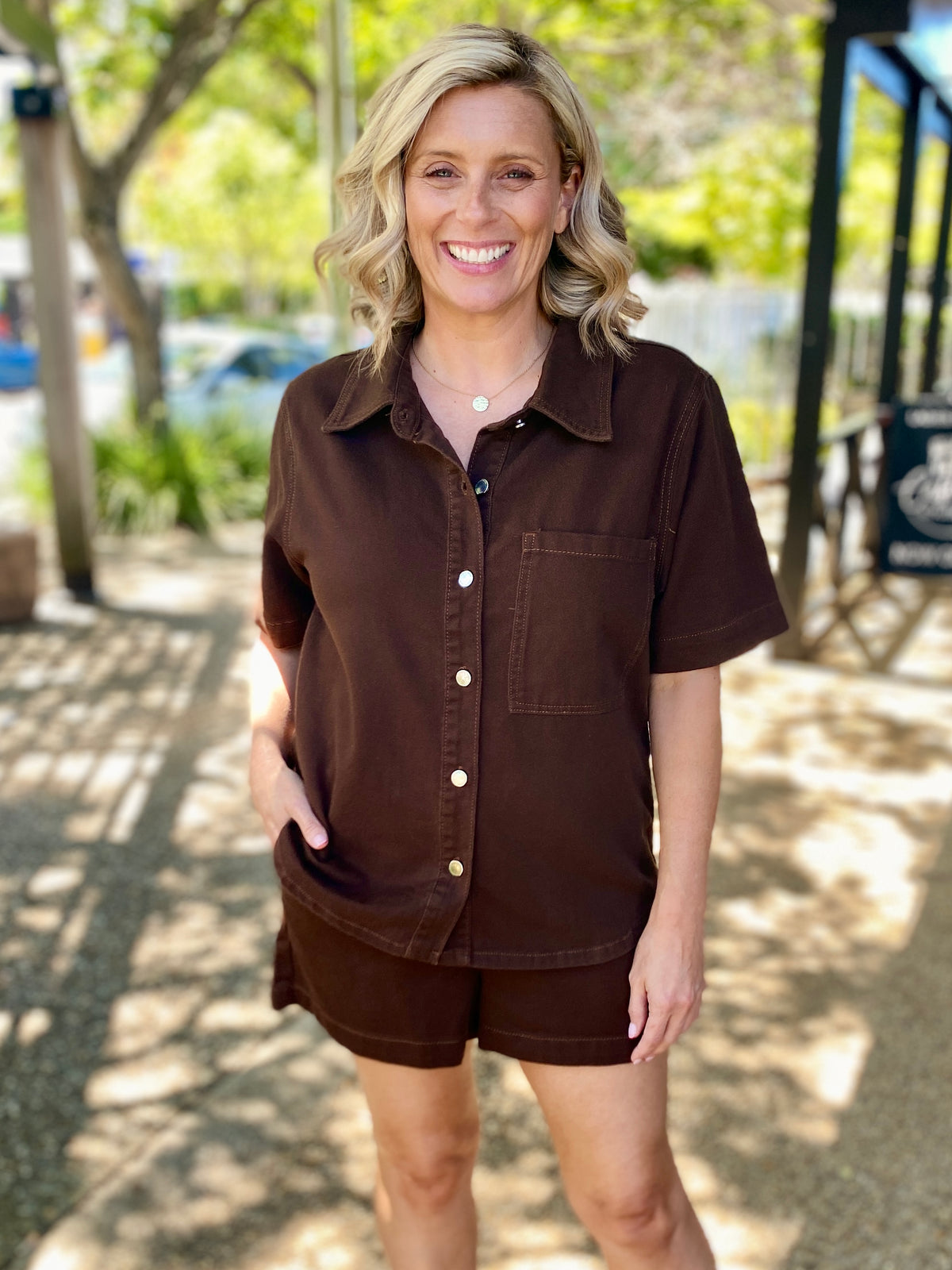 Emma Denim Shirt – Choc