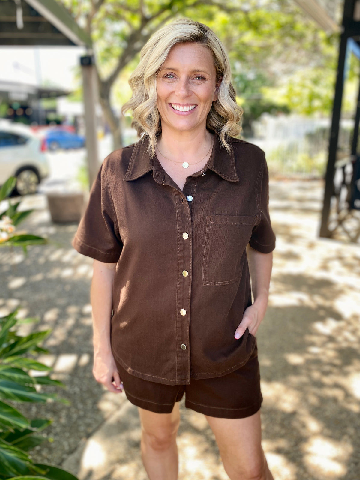 Emma Denim Shirt – Choc