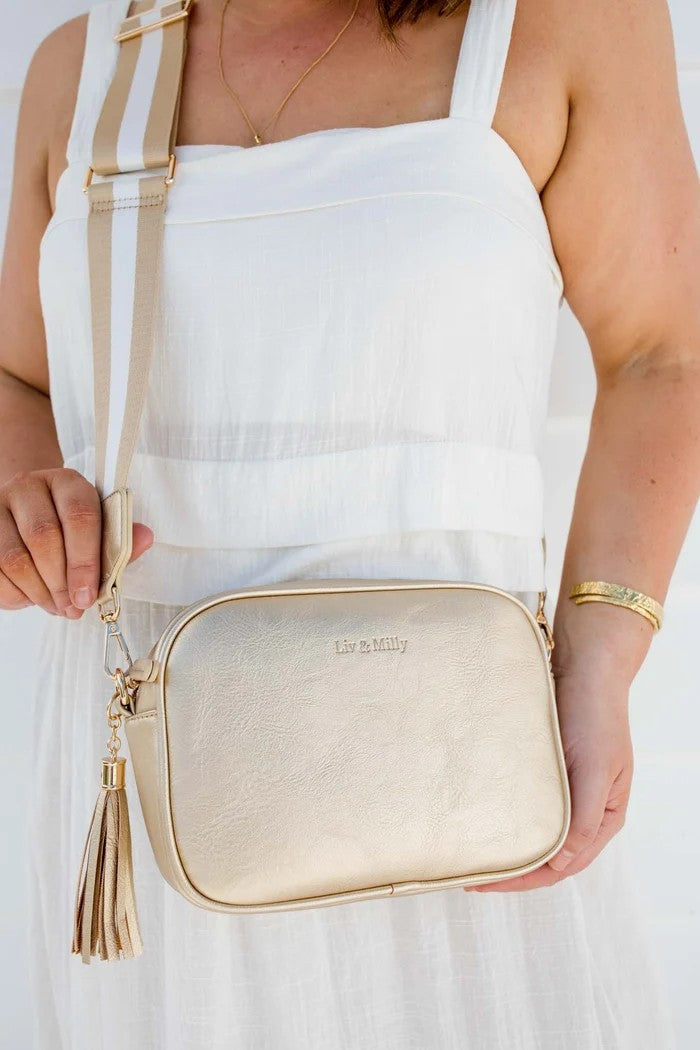 Sally - Gold Cross-body Bag