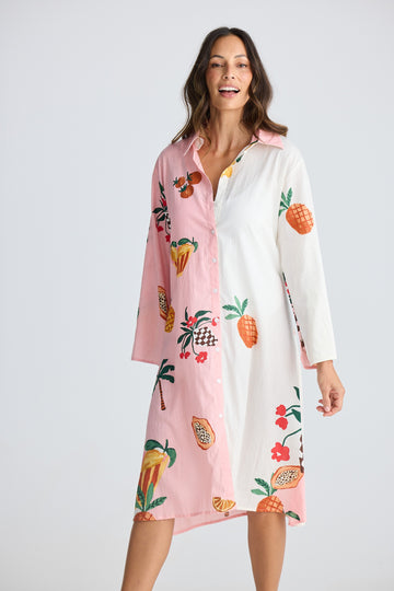 Stella Shirt Dress – Tropical Fruit