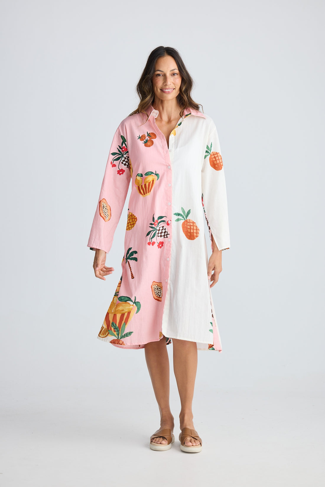Stella Shirt Dress – Tropical Fruit