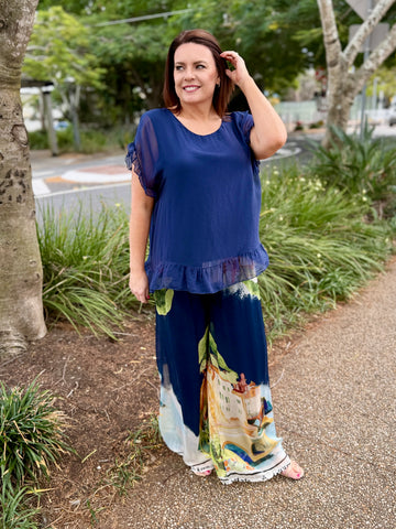 Venus Pant – Navy Artscape