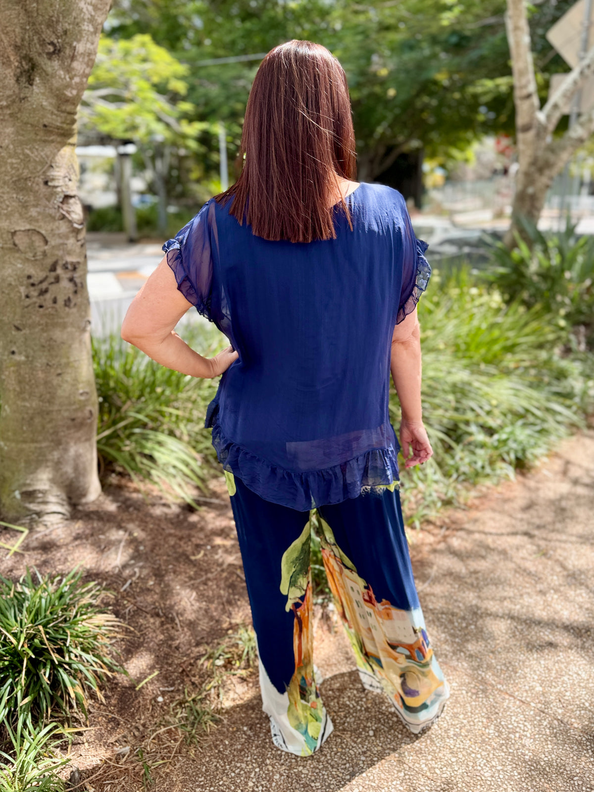 Venus Pant – Navy Artscape