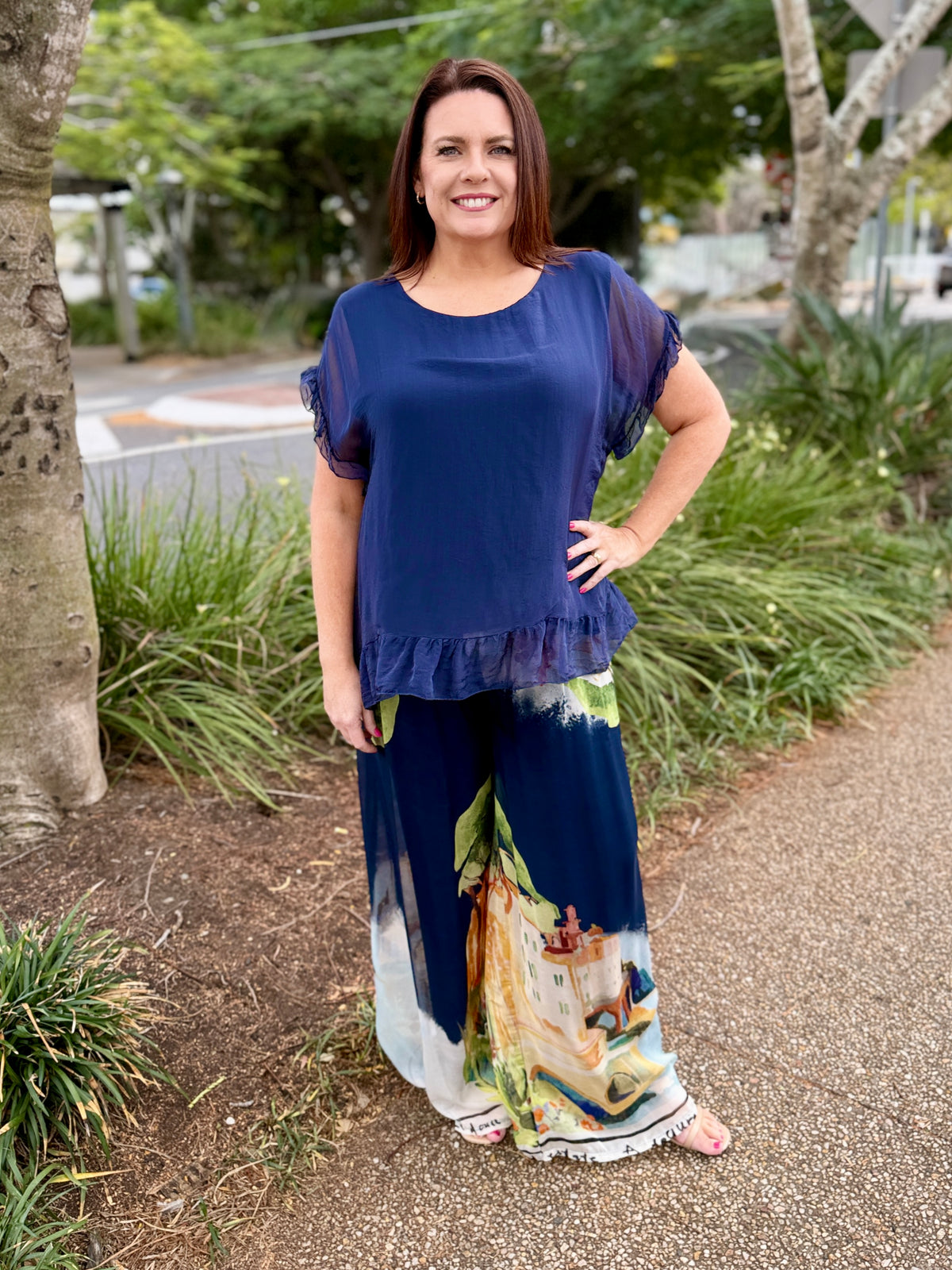 Venus Pant – Navy Artscape