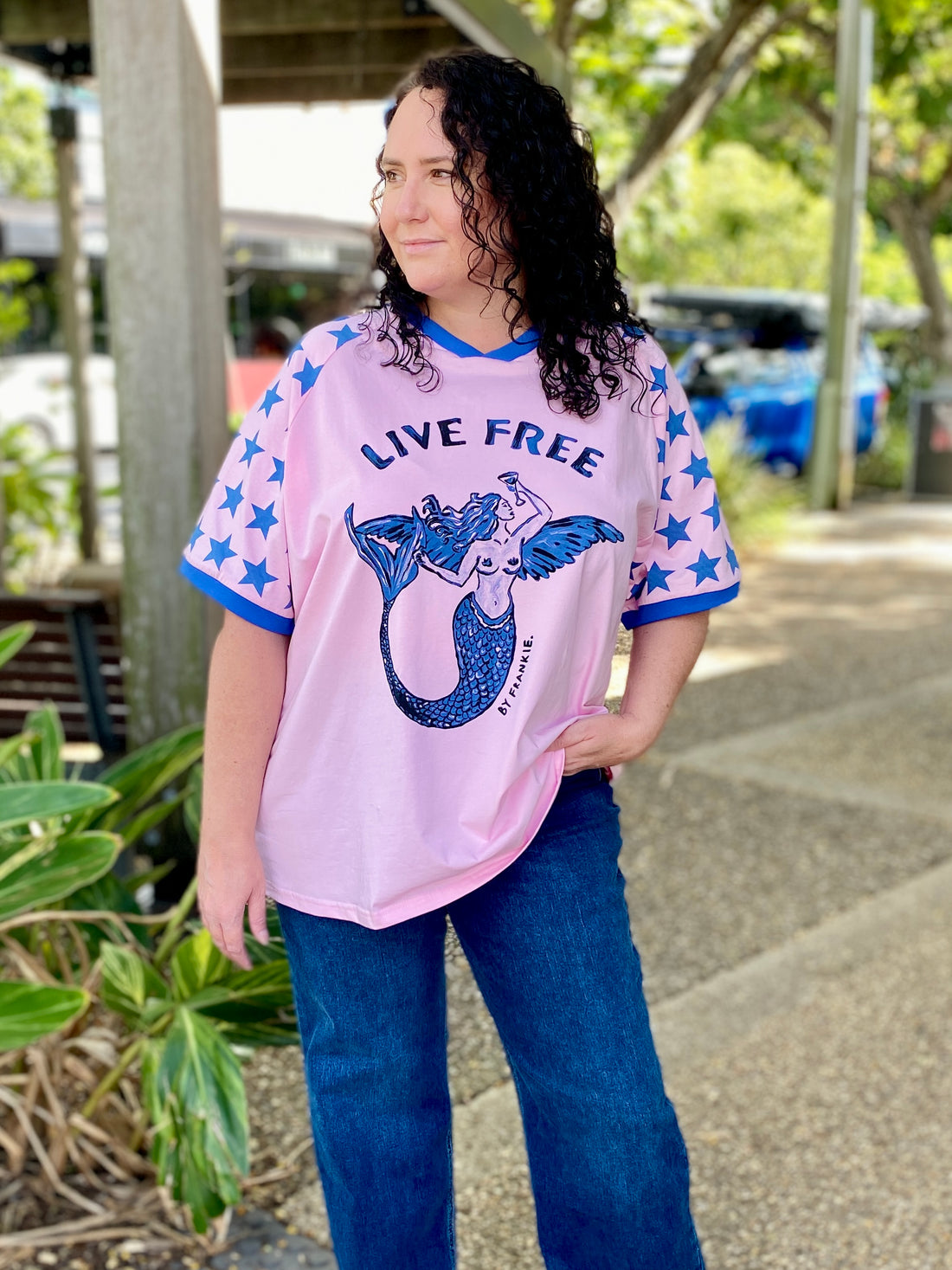 Live Free Tee – Pink