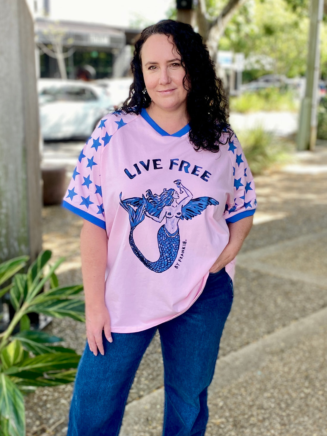 Live Free Tee – Pink