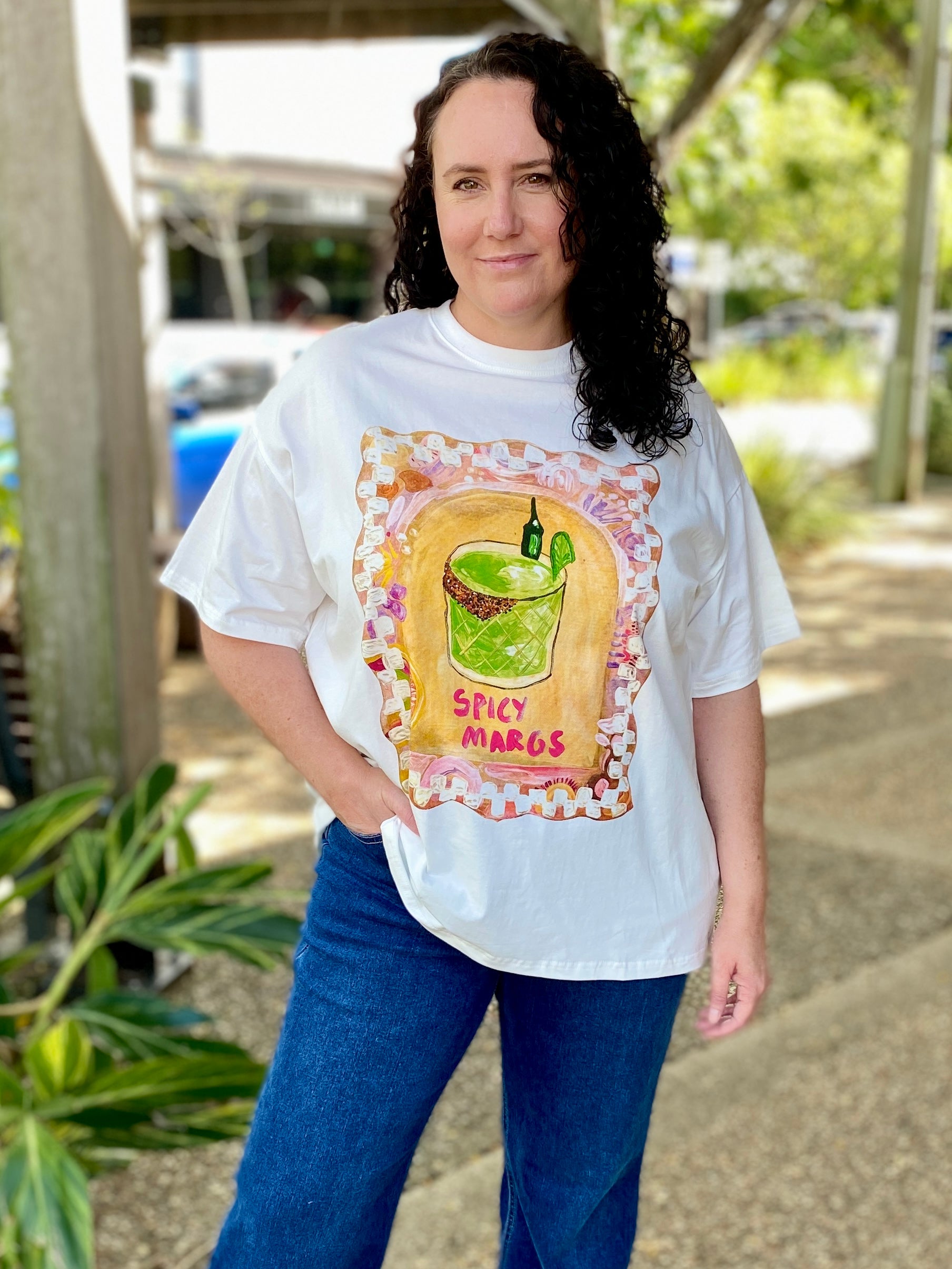 Spicy Margs Tee – White