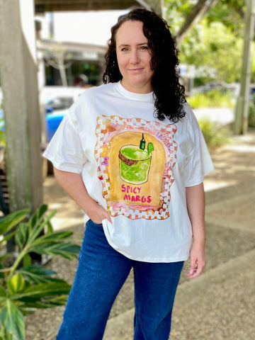 Spicy Margs Tee – White