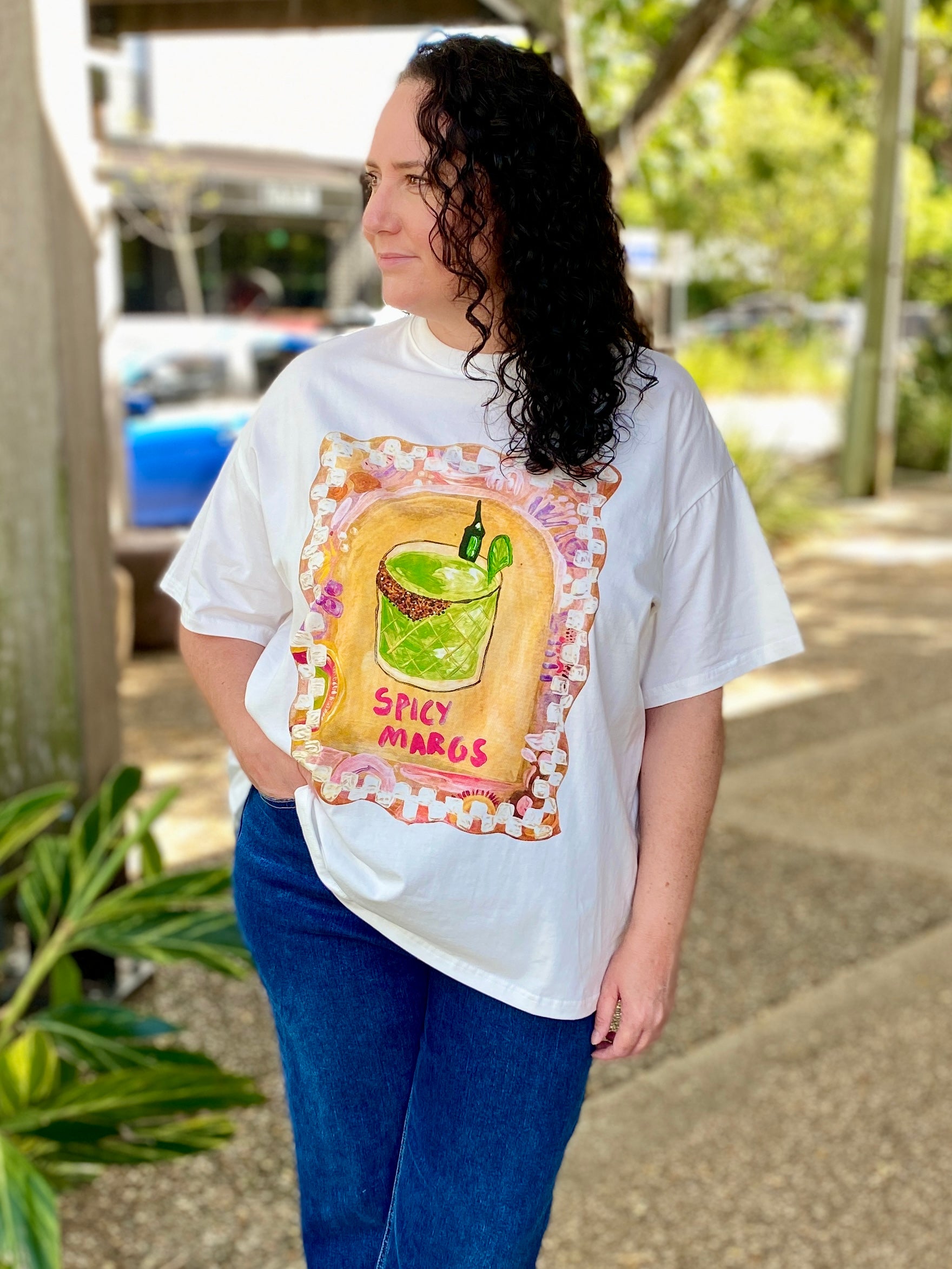 Spicy Margs Tee – White