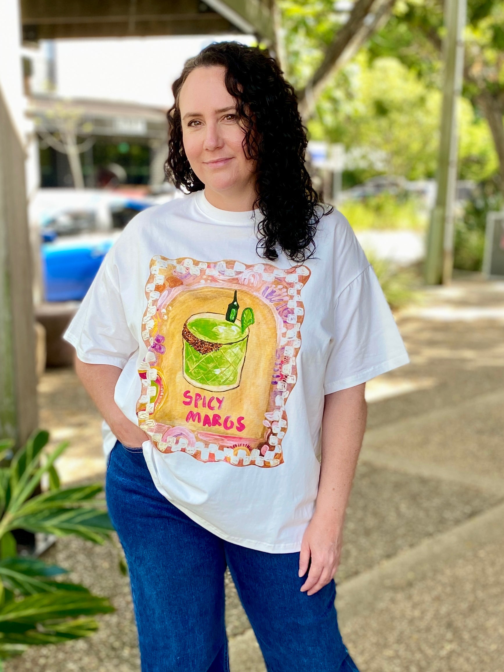 Spicy Margs Tee – White