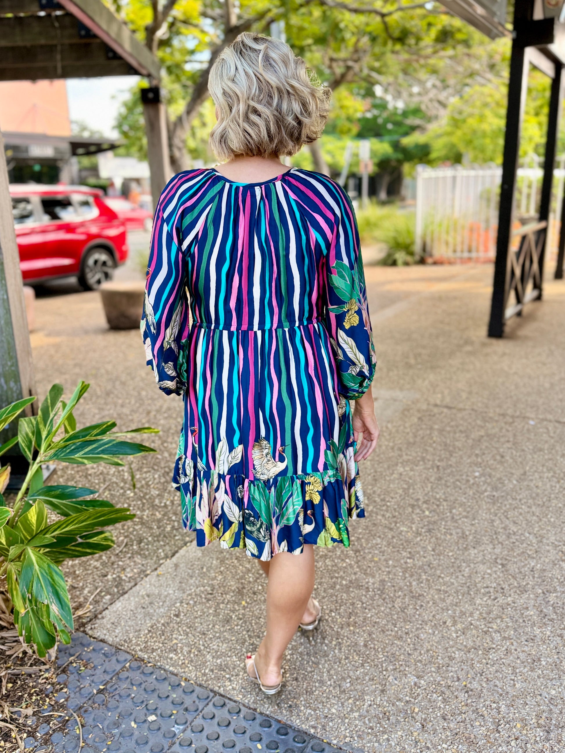 Cambridge Tie Dress – Berry