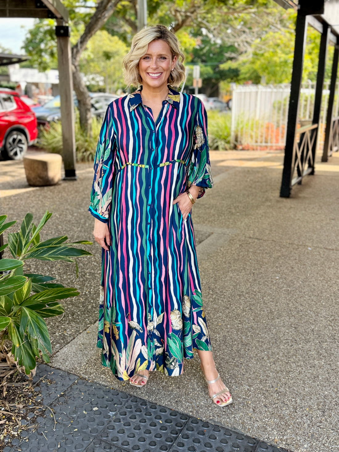 Cambridge Midi Dress – Berry