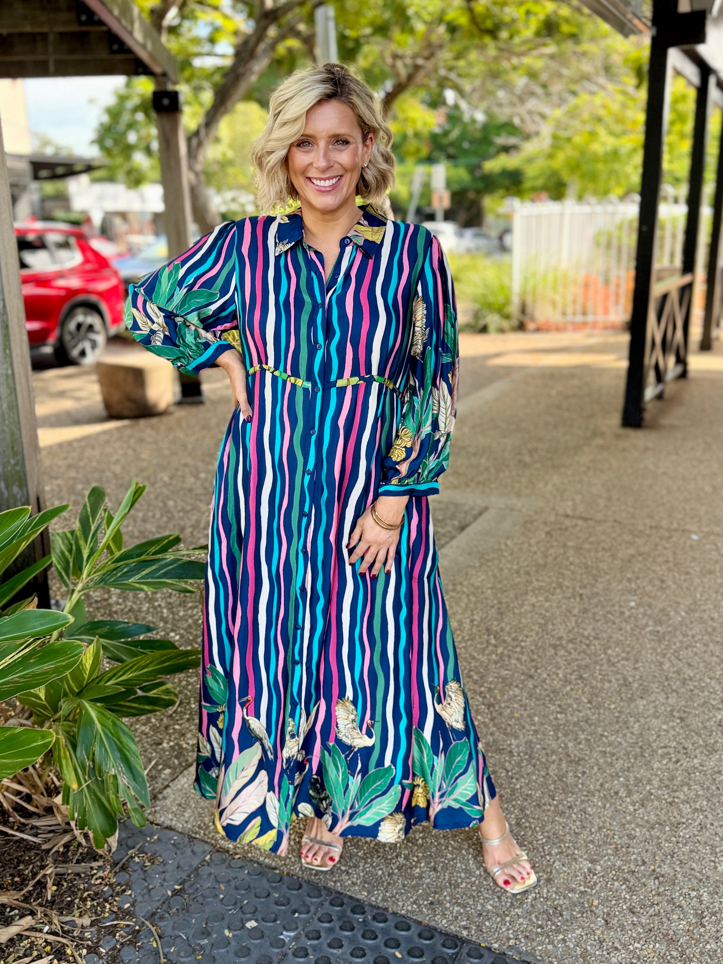 Cambridge Midi Dress – Berry