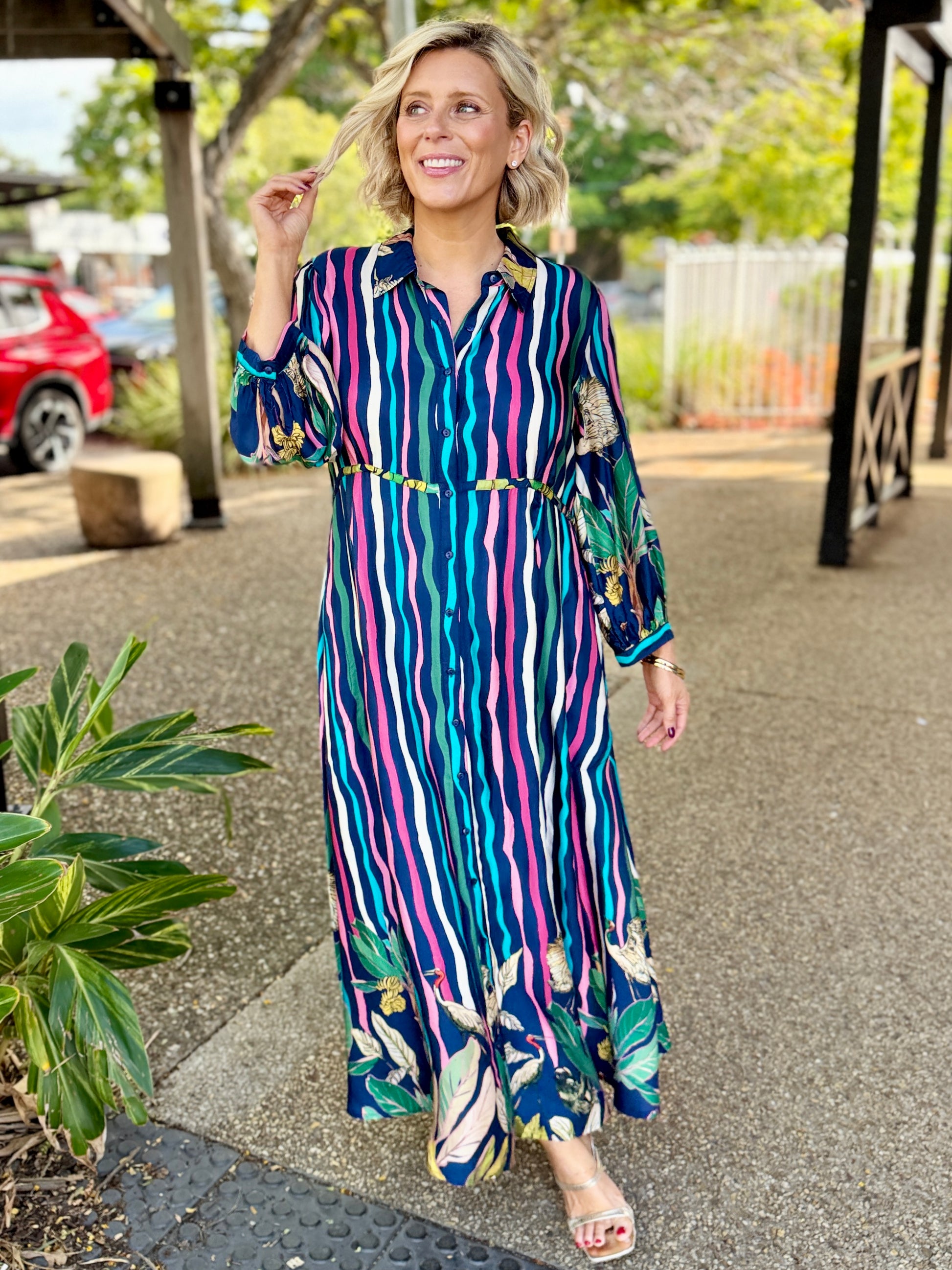 Cambridge Midi Dress – Berry