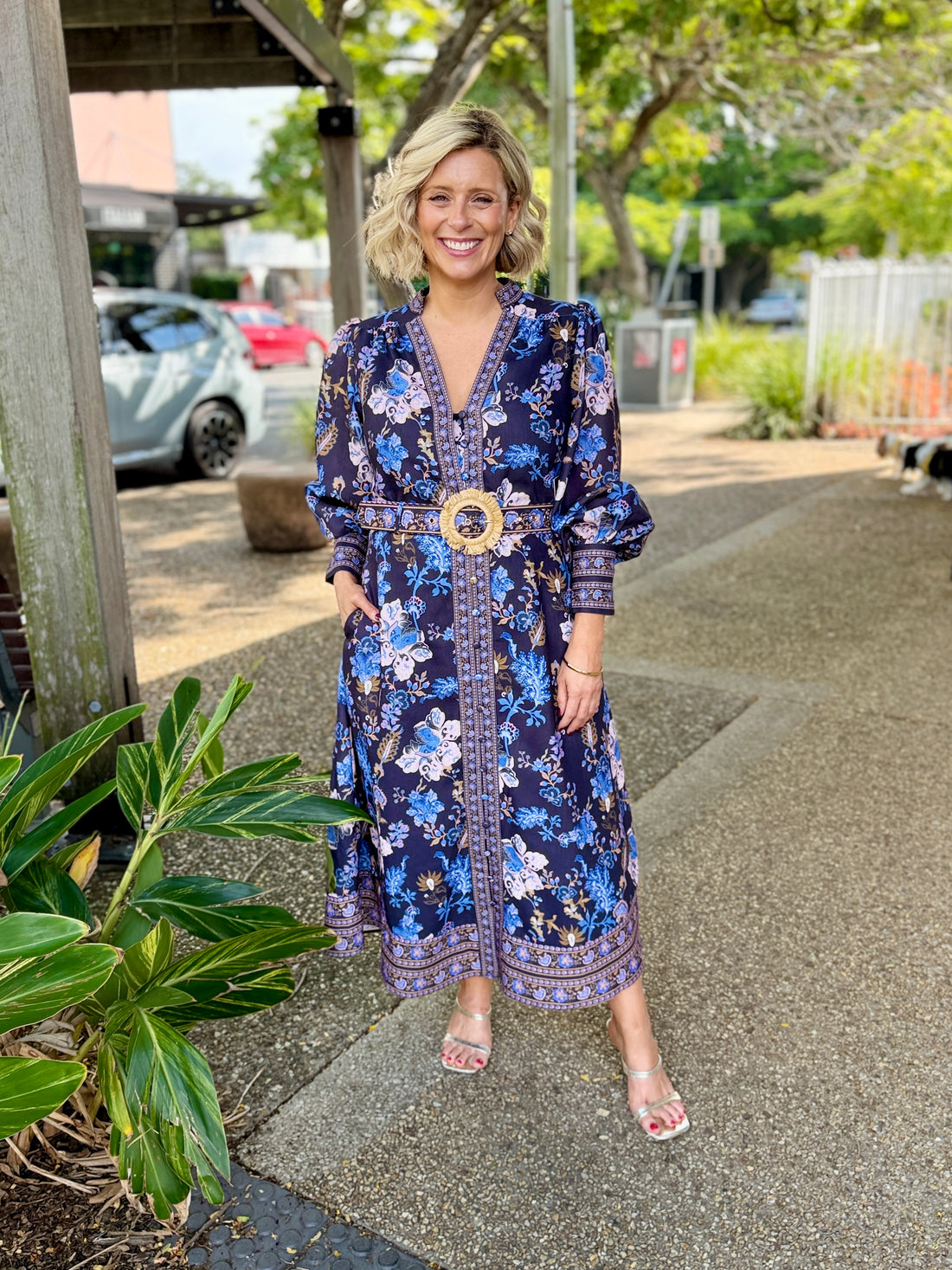 Tamera Dress Midi – French Navy