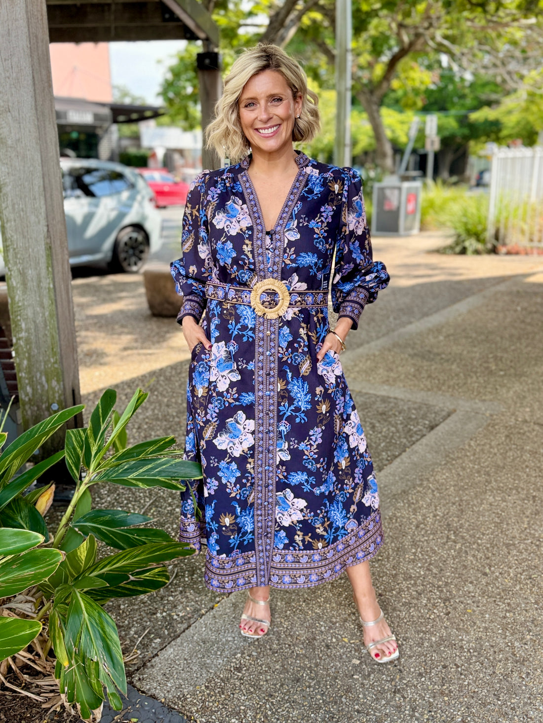 Tamera Dress Midi – French Navy
