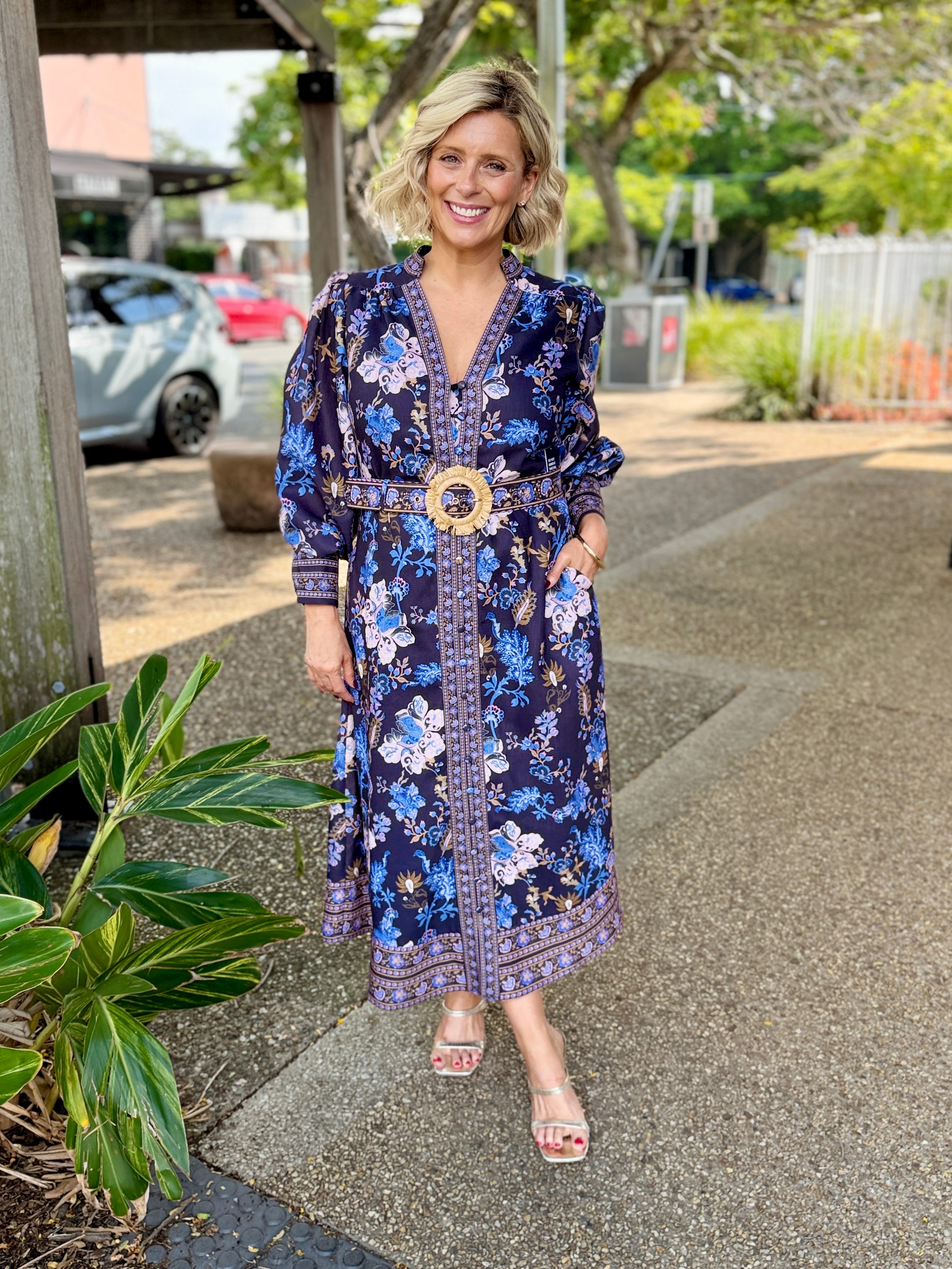 Tamera Dress Midi – French Navy