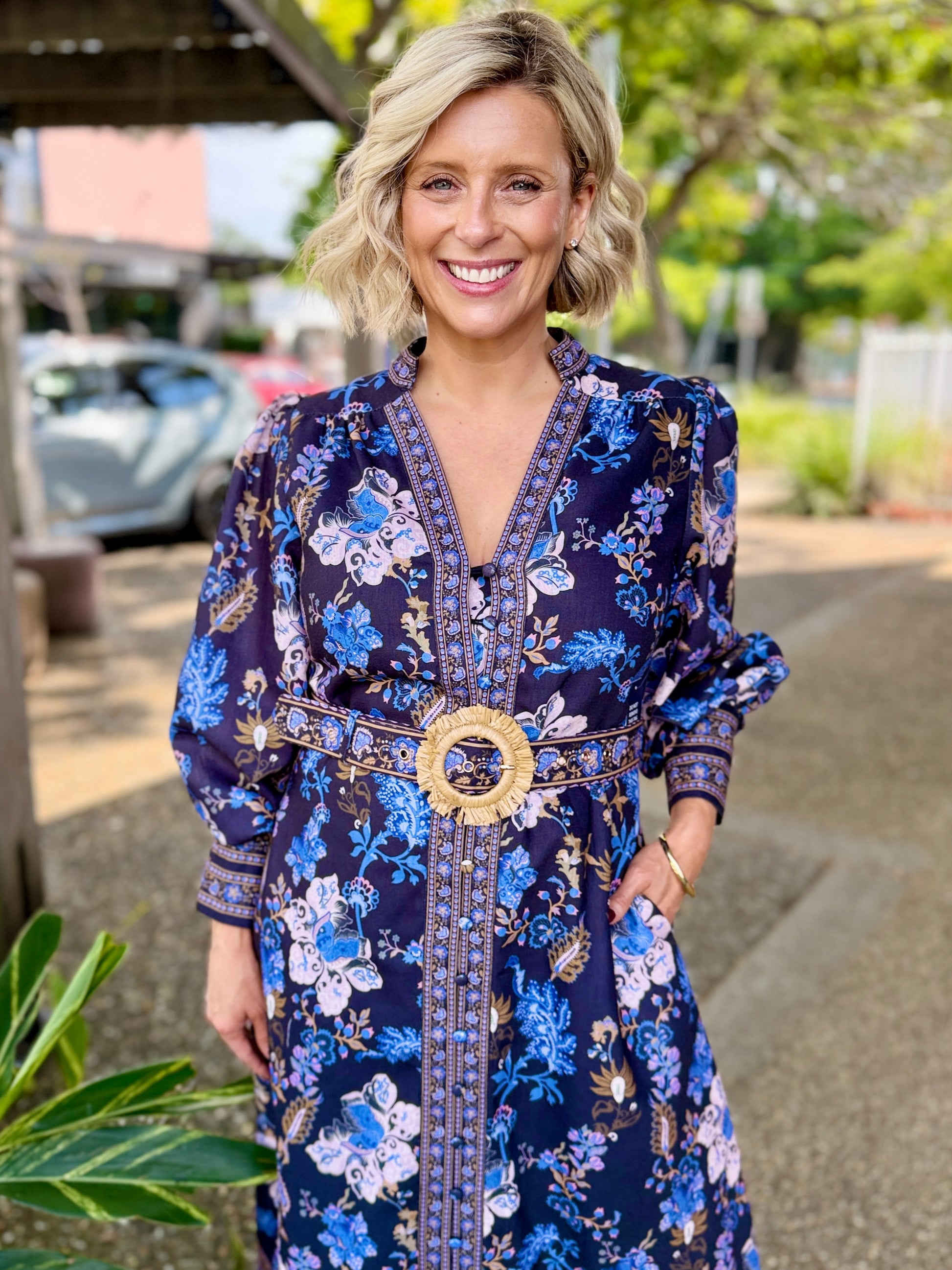 Tamera Dress Midi – French Navy