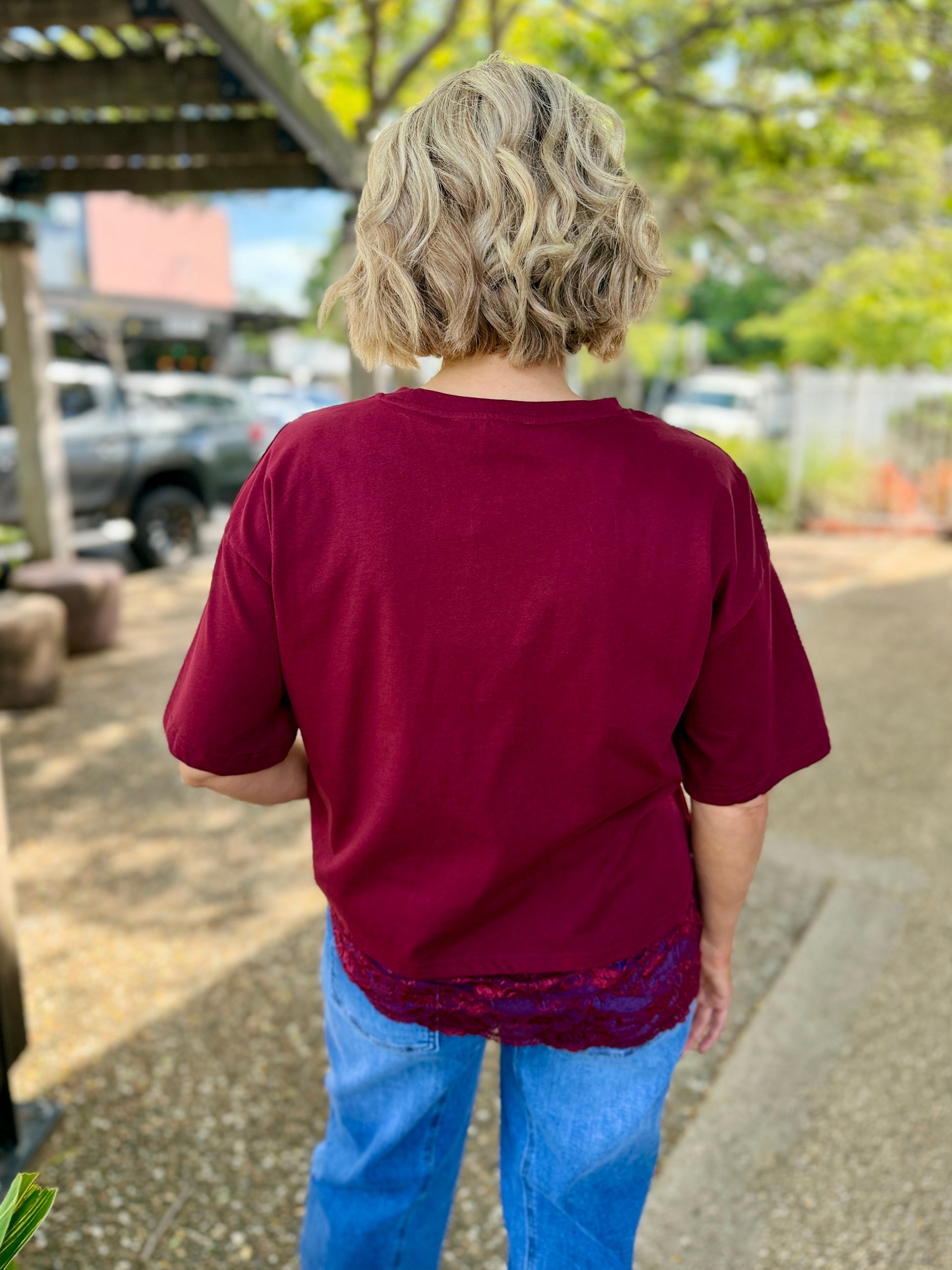 Lennon Lace Top – Wine