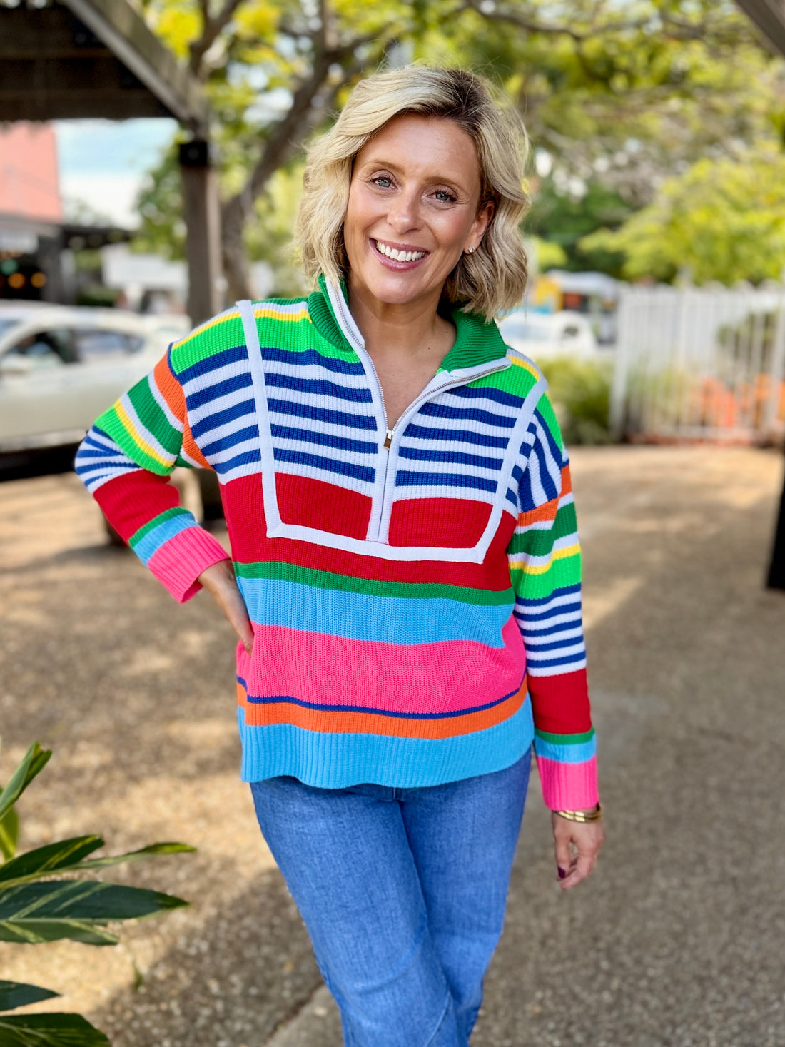 Alaska Stripe Jumper – Rainbow