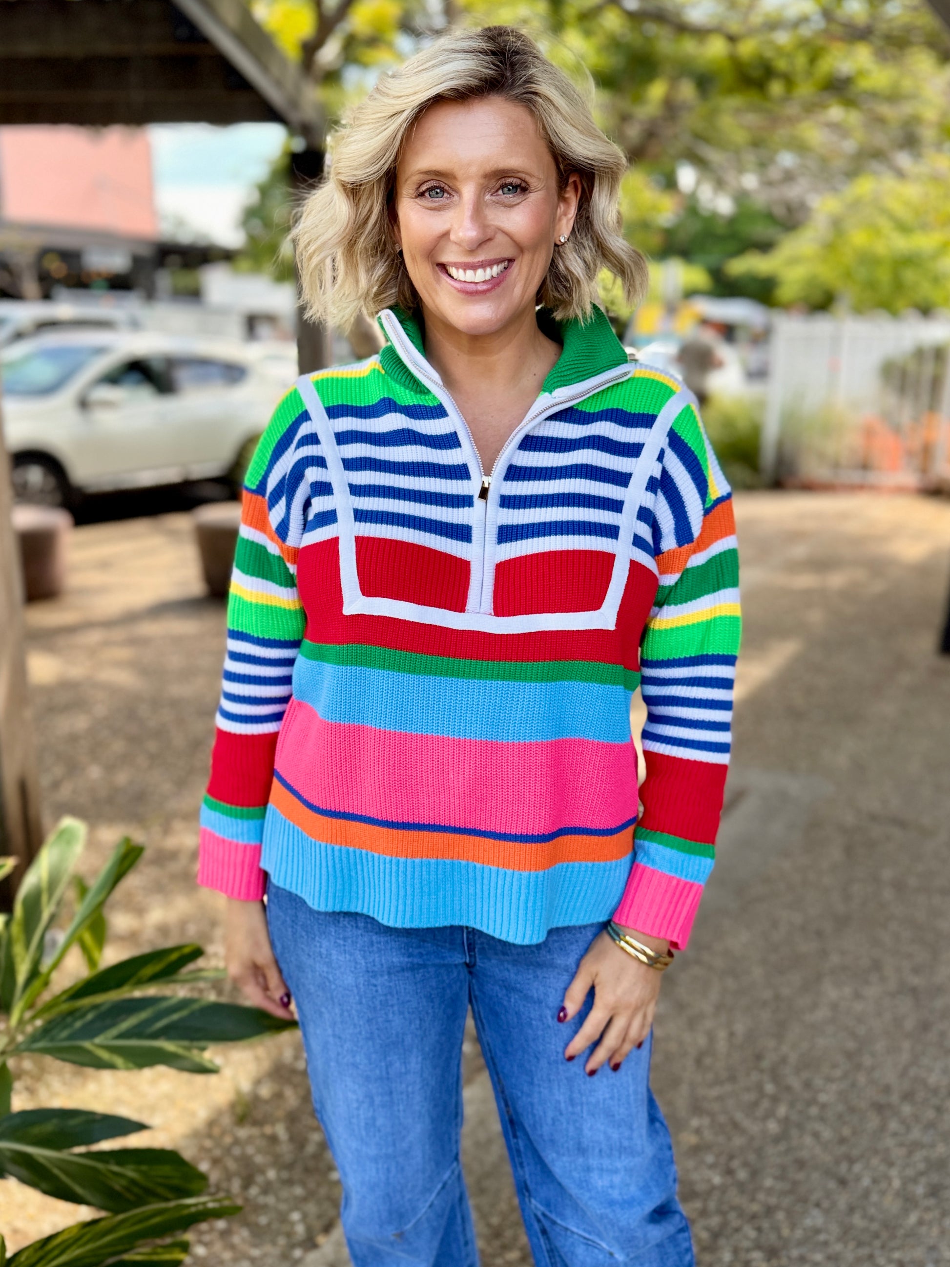Alaska Stripe Jumper – Rainbow