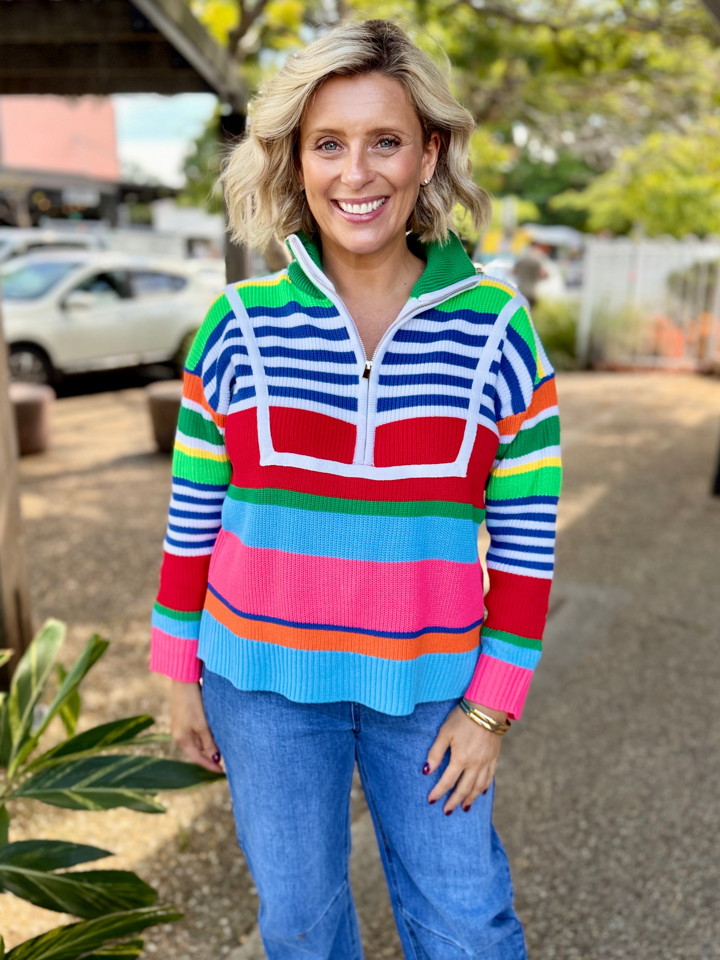 Alaska Stripe Jumper – Rainbow