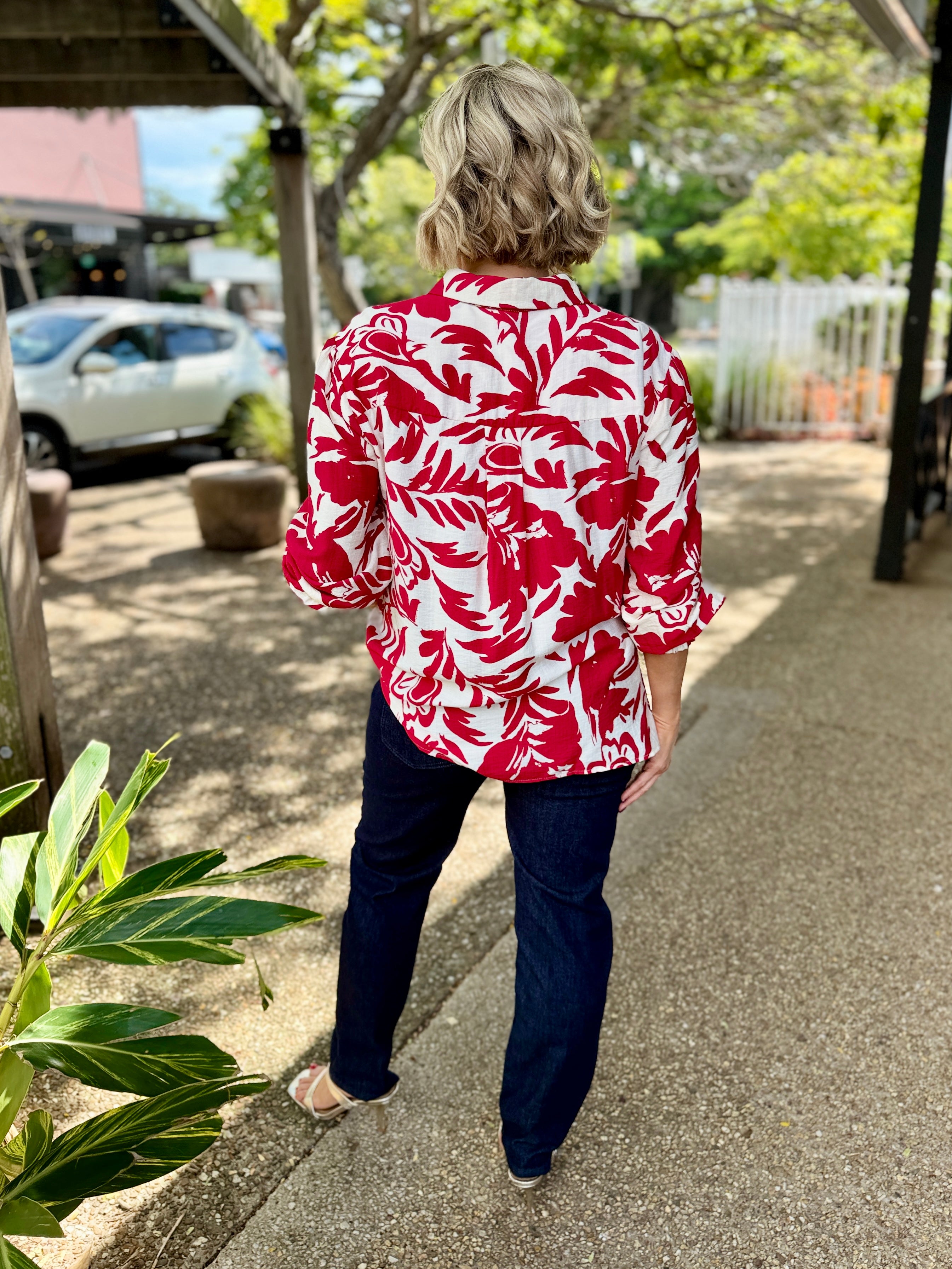 Moulin Rouge Floral Shirt – Red