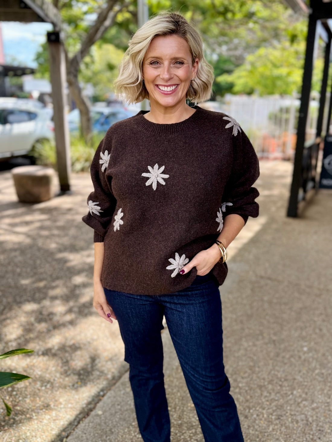 Miru Flower Jumper – Choc