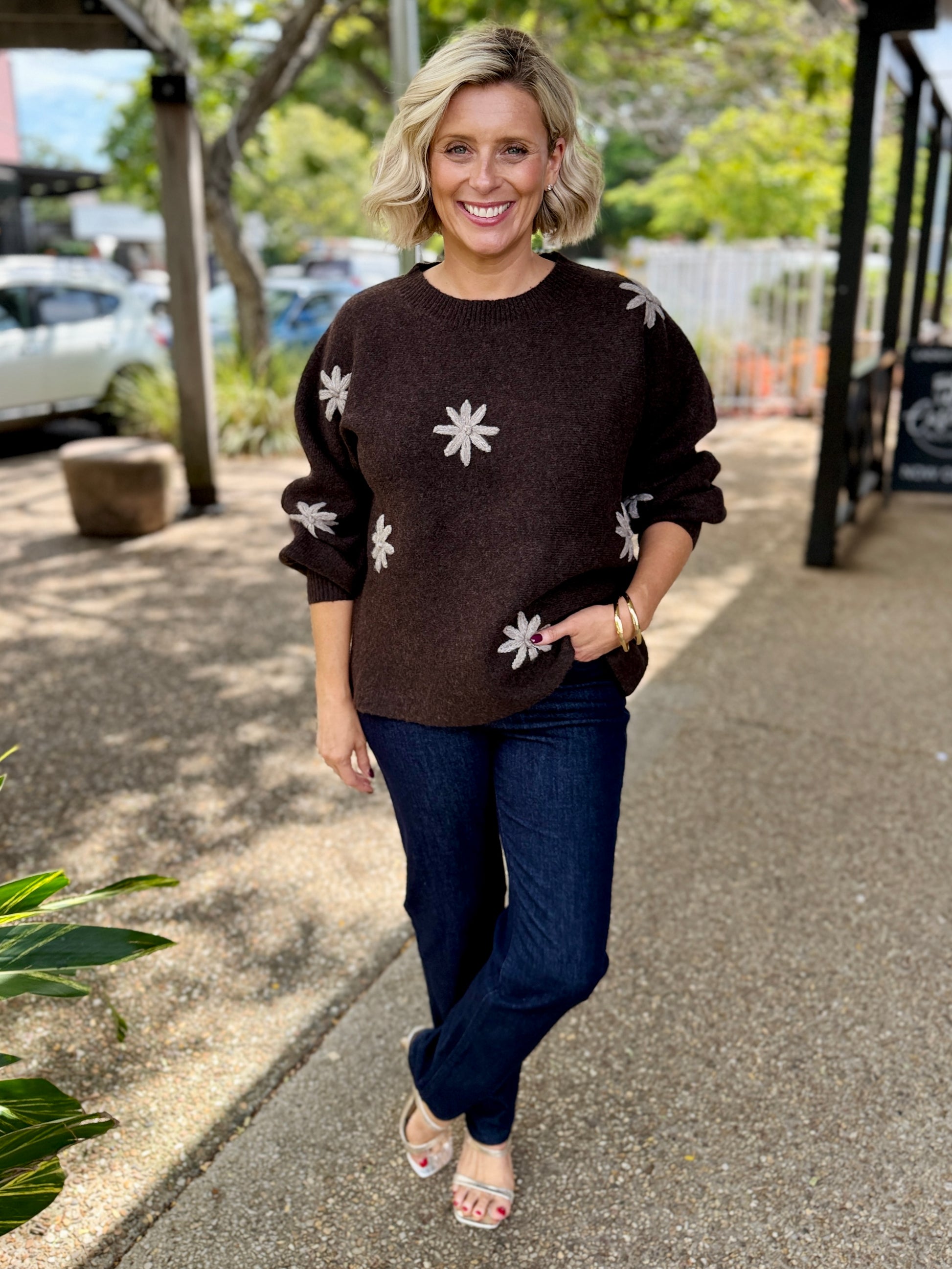 Miru Flower Jumper – Choc