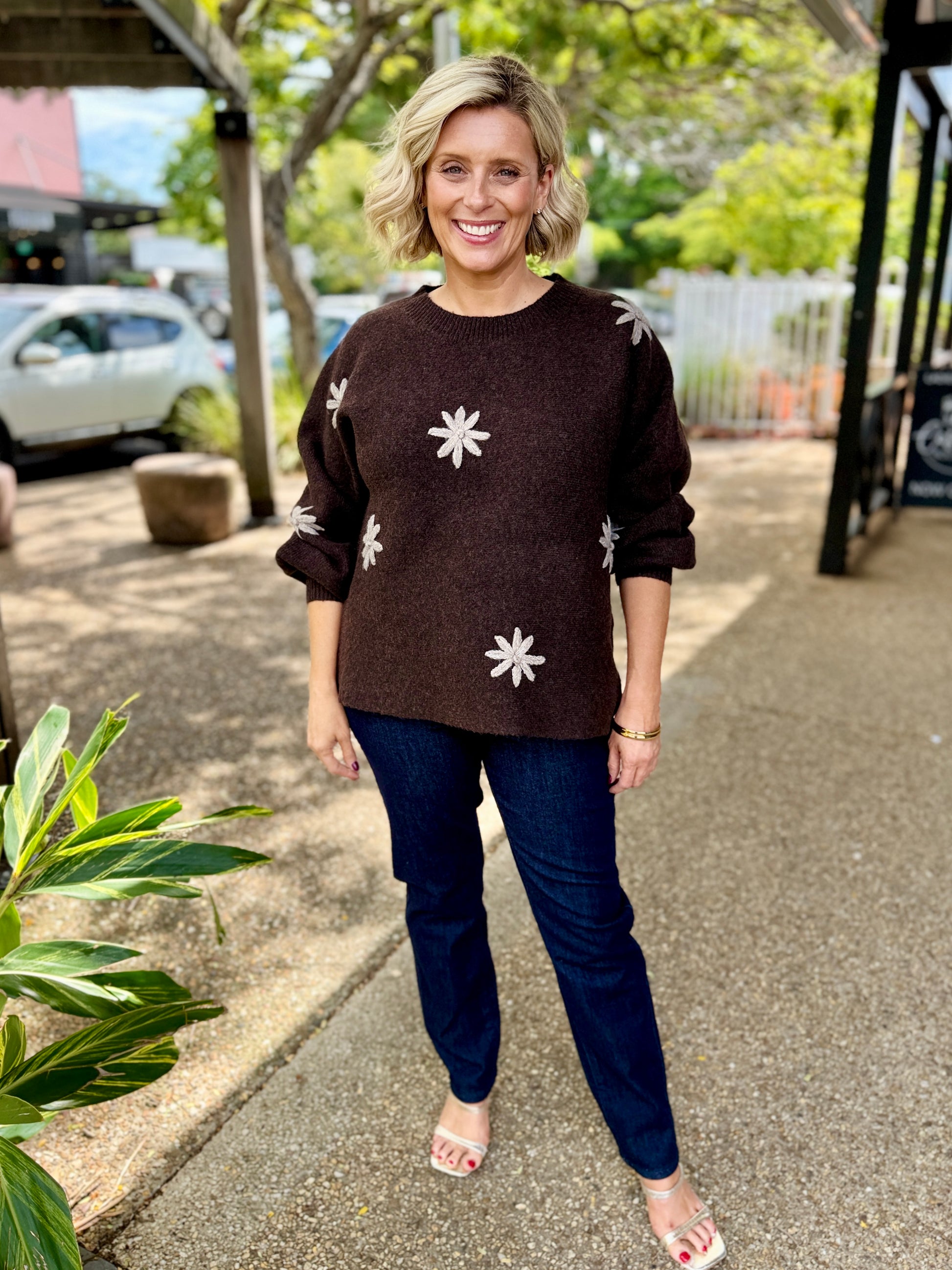 Miru Flower Jumper – Choc