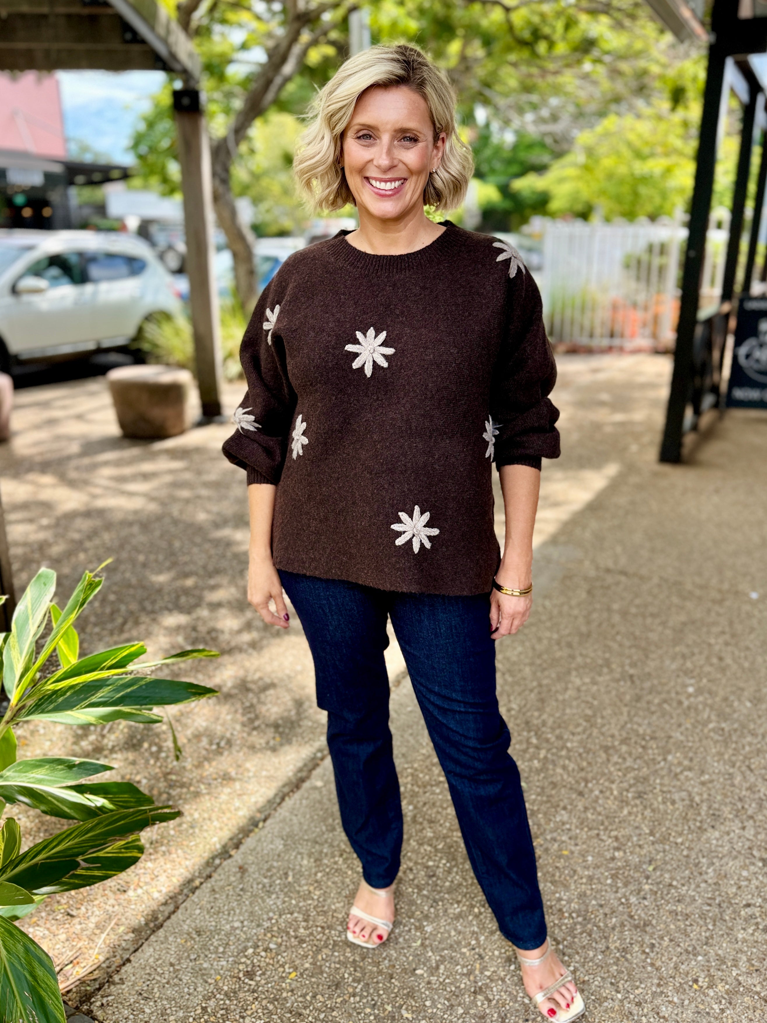 Miru Flower Jumper – Choc