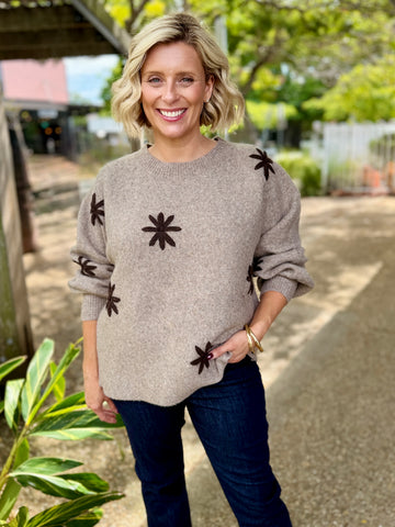 Miru Flower Jumper – Stone