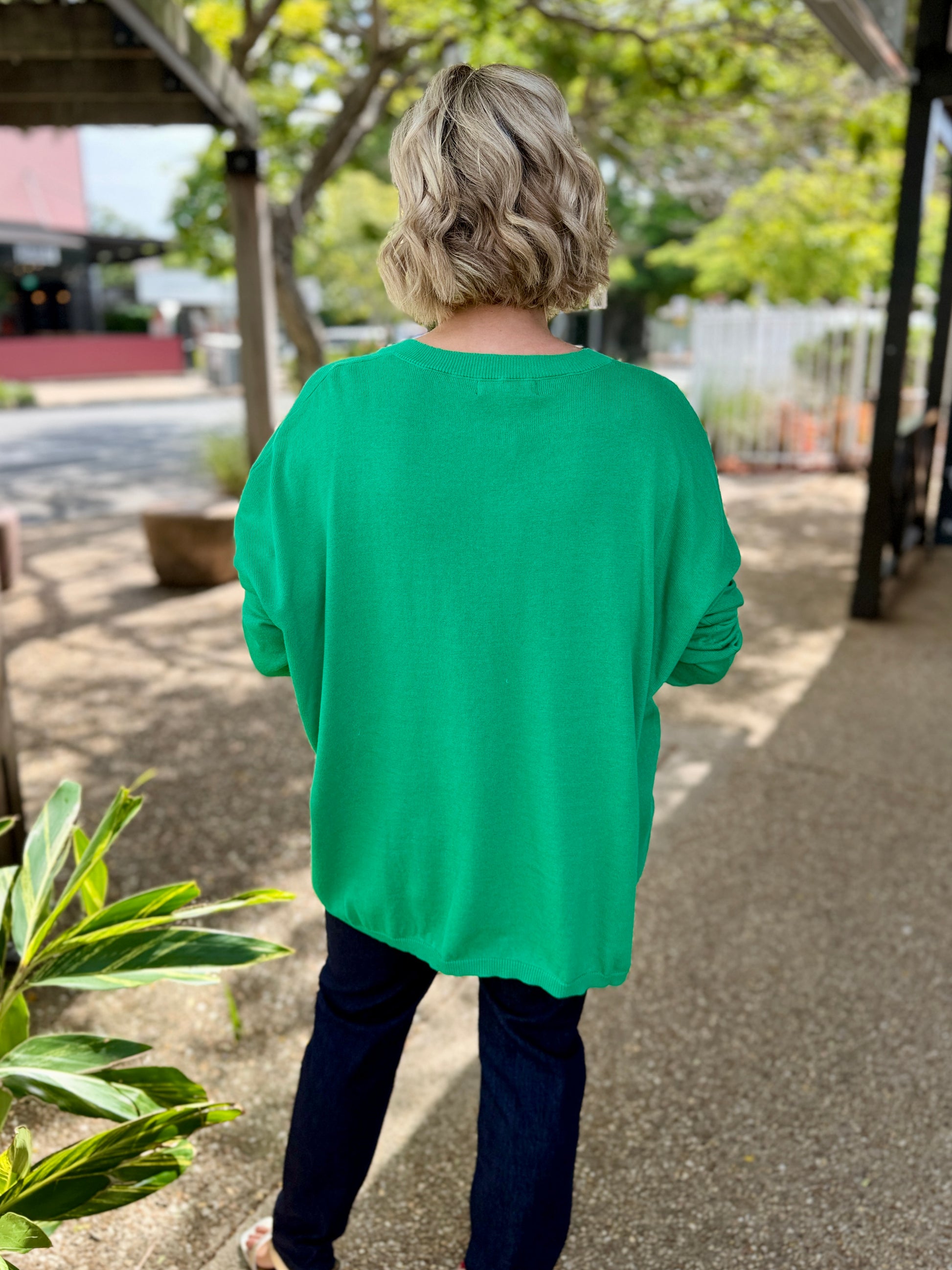 Vermont Star V Neck Jumper – Green