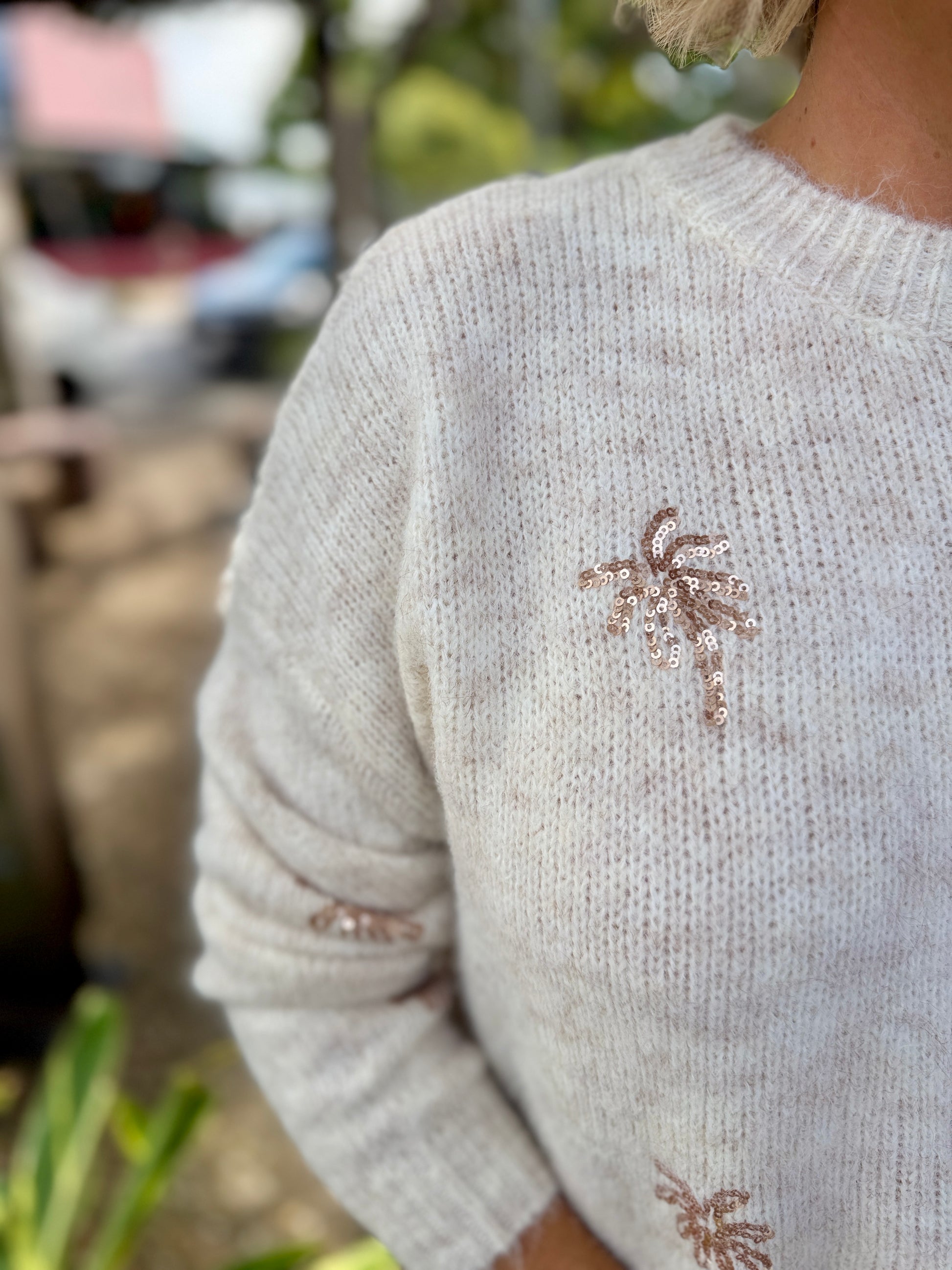 Calypso Palm Knit – Oat