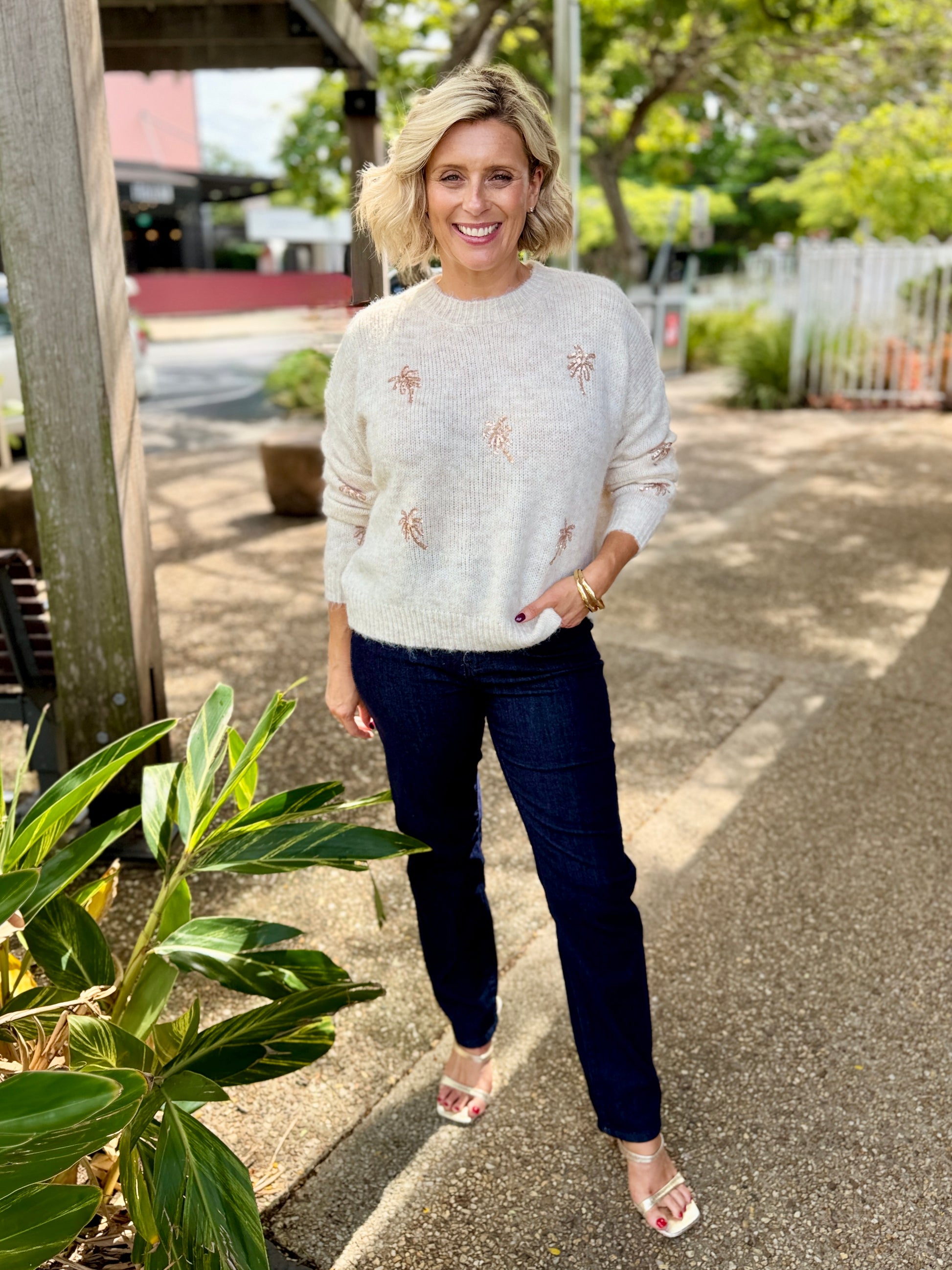 Calypso Palm Knit – Oat