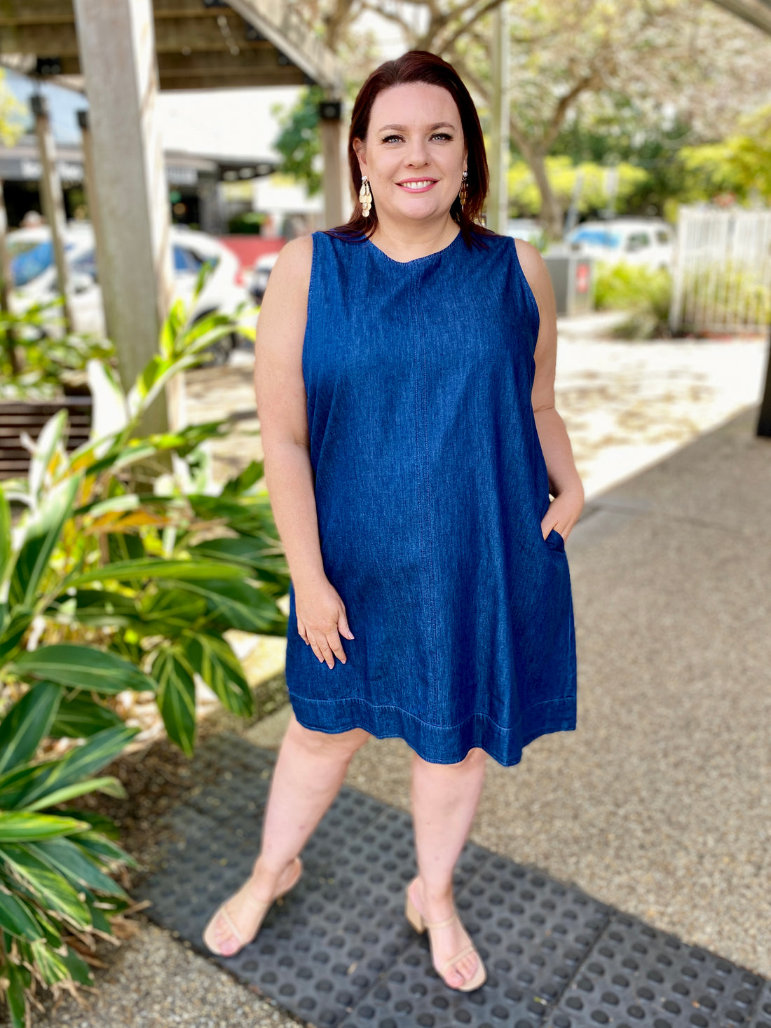 Melenia Denim Tank Dress