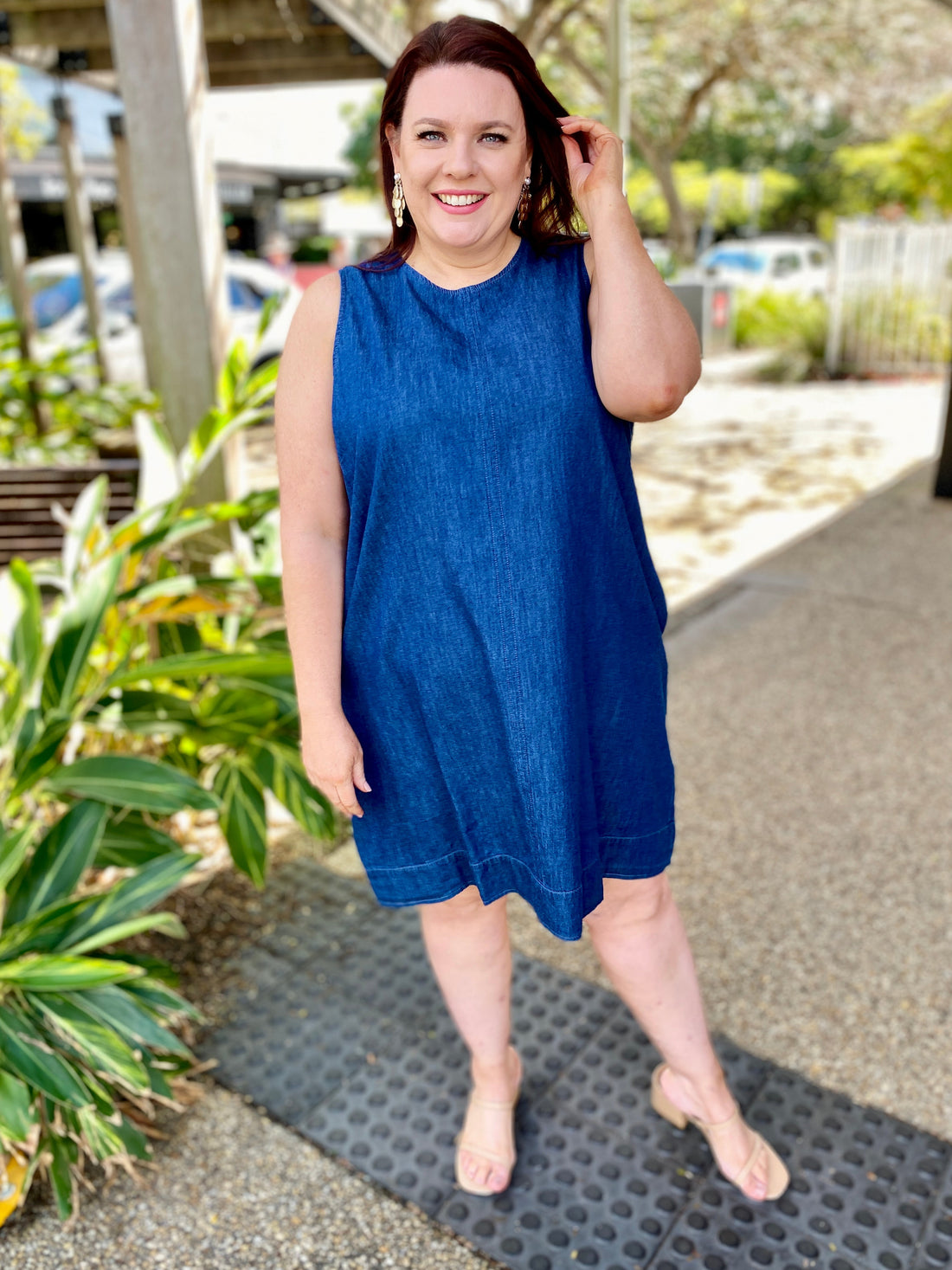 Melenia Denim Tank Dress
