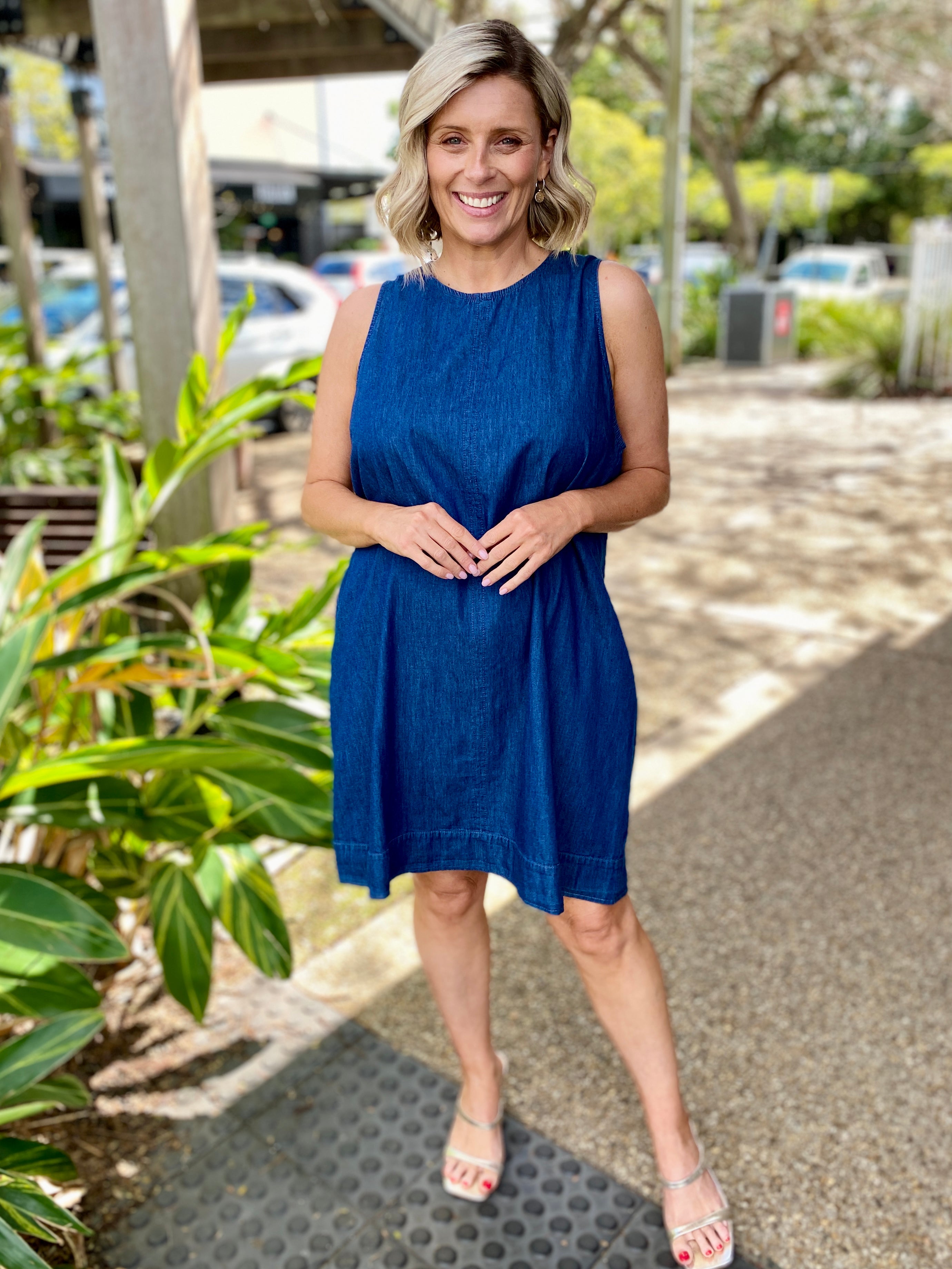 Melenia Denim Tank Dress