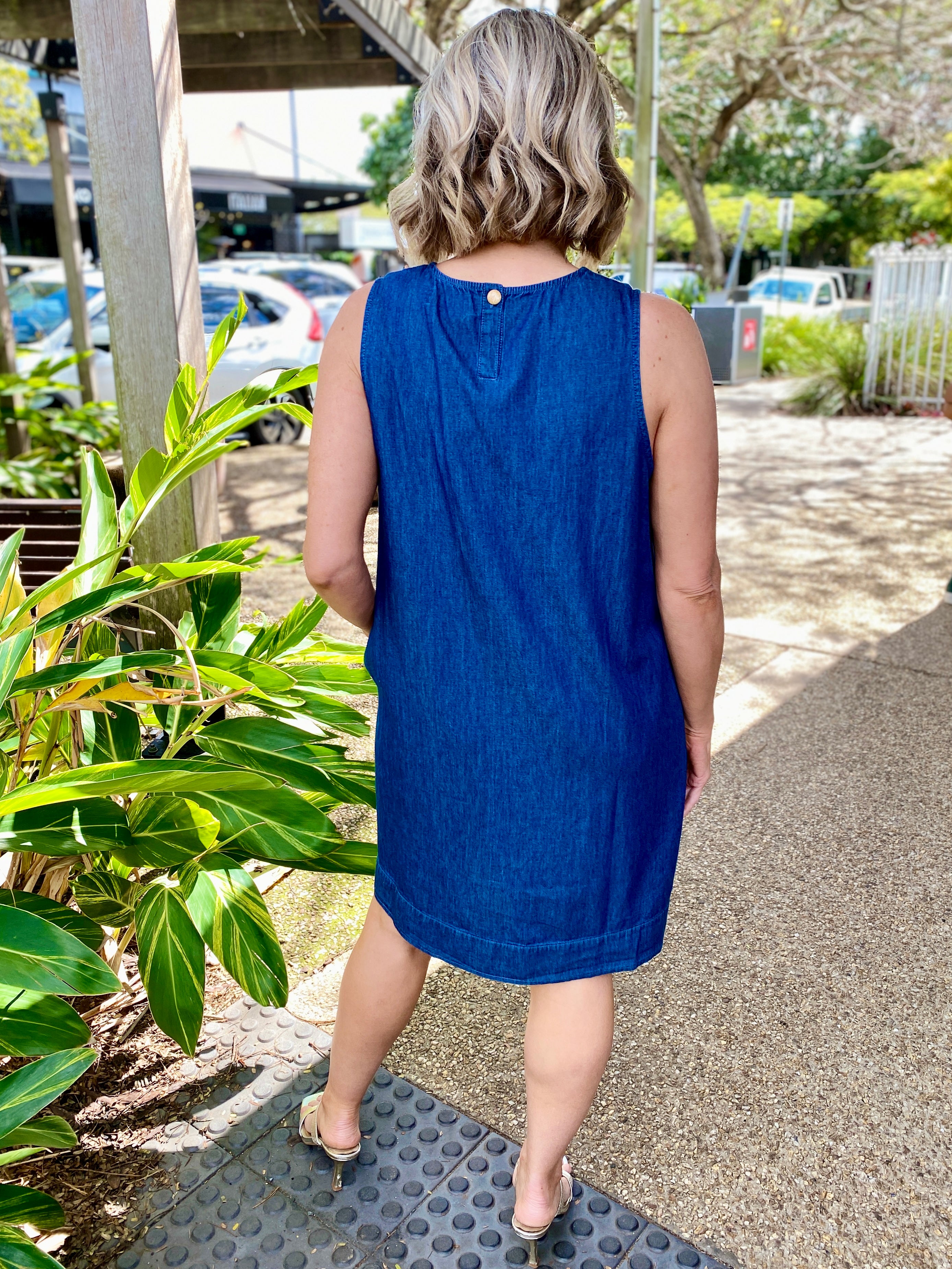 Melenia Denim Tank Dress