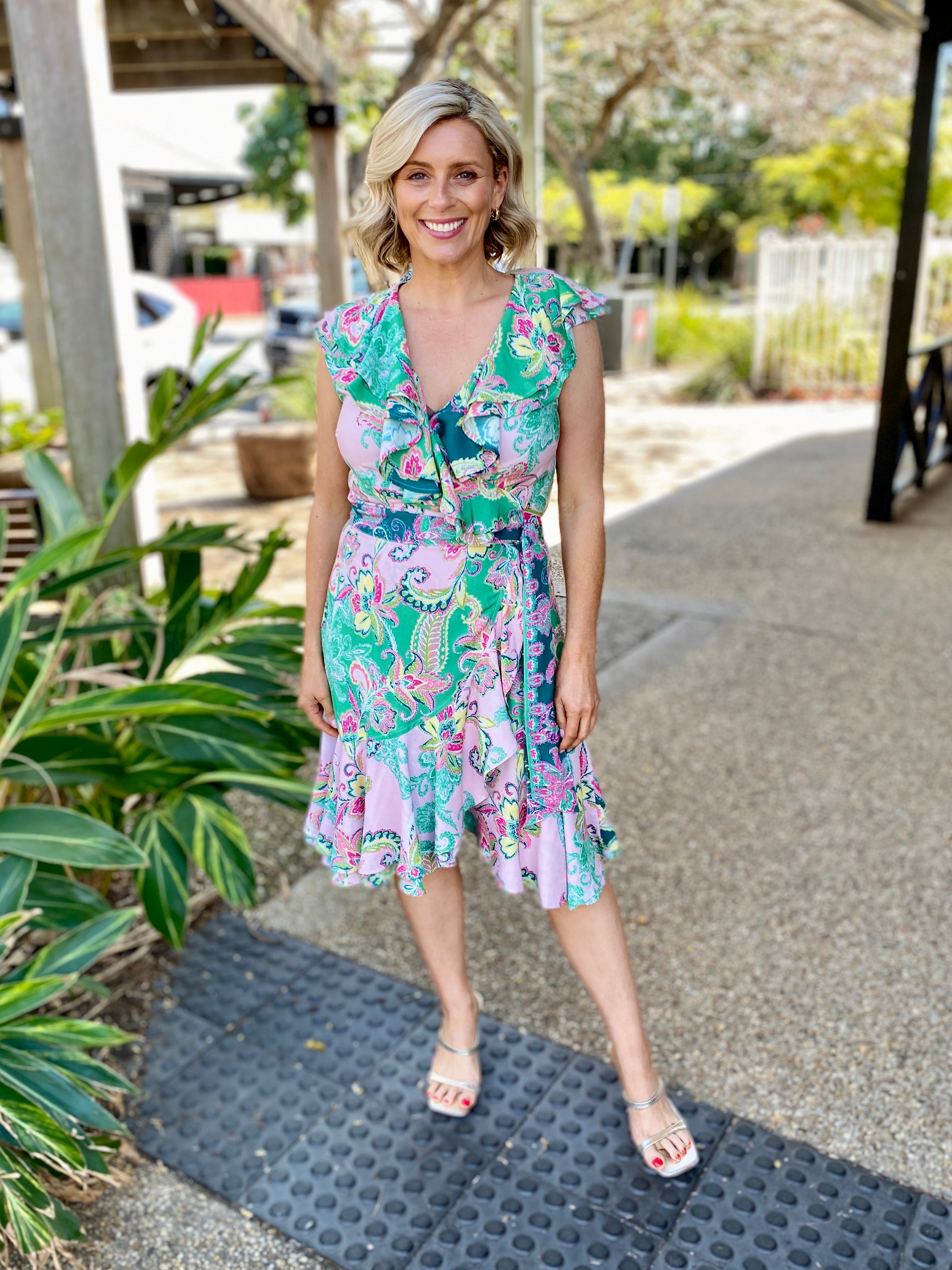 Pia Wrap Dress – Paisley Dream